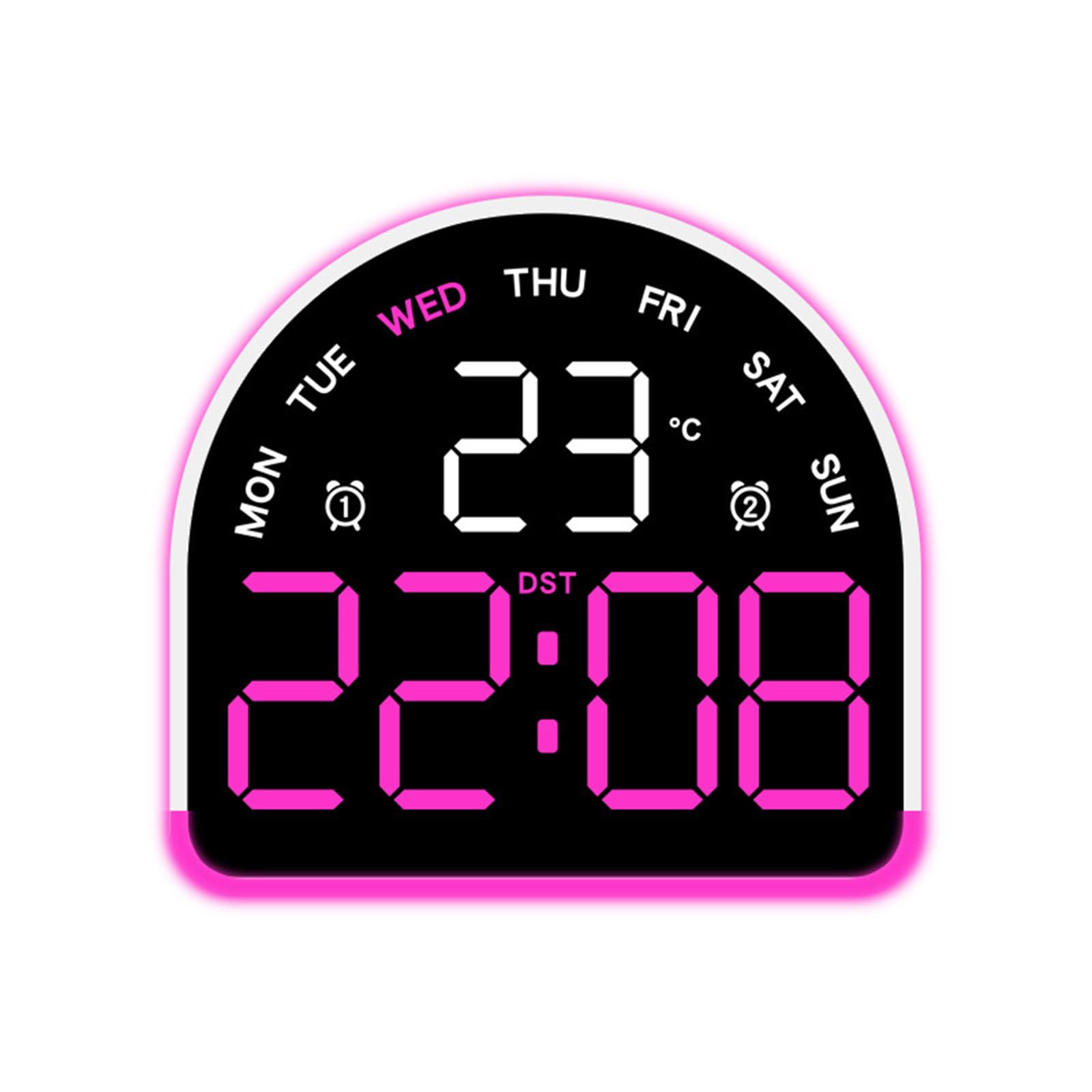 Tsophreniq Alarm Clocks Bedroom Digital Desk Clock for Bedside Nightstand Digital Alarms with Day of Week Temperature Alarm for Bedroom