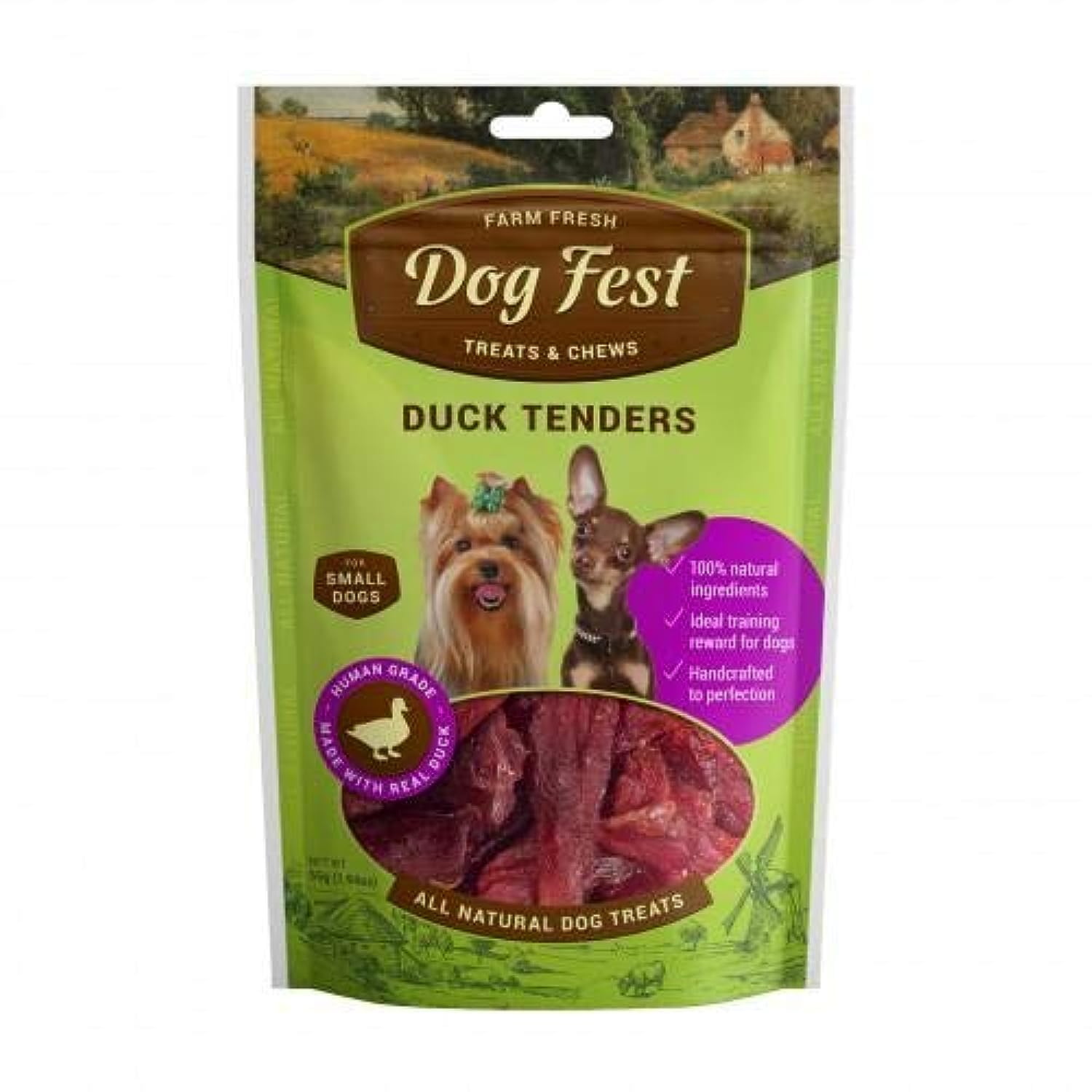 Dog Fest Duck tenders for mini-dogs - 55g -1.94oz