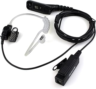 Retevis Earpiece for Motorola walkie talkies Multi Pin Large PTT Acoustic Tube Earpiece for Motorola XPR6000 XPR6550 APX6000 APX8000 DP4800 DP4801 Two Way Radio (1 Pack)