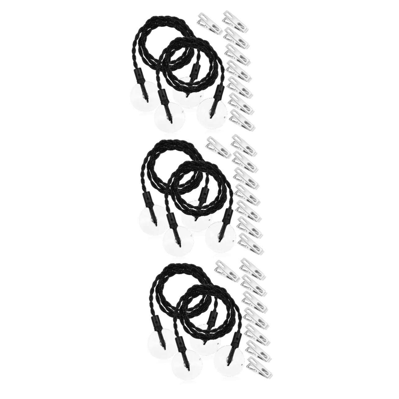 Cabilock Juego De 3 Perchas De Viaje Retráctiles para Exteriores con Clips (2 Unidades)