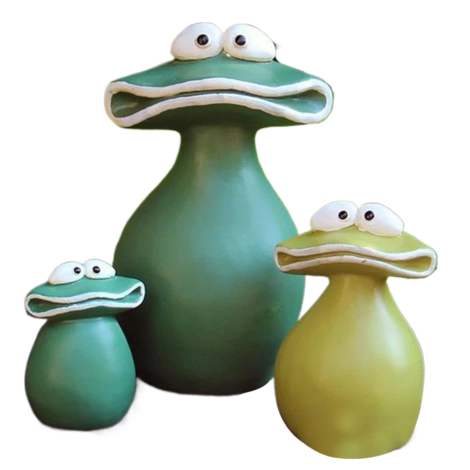 Statue de jardin grenouille résine extérieure résistante aux intempéries x3