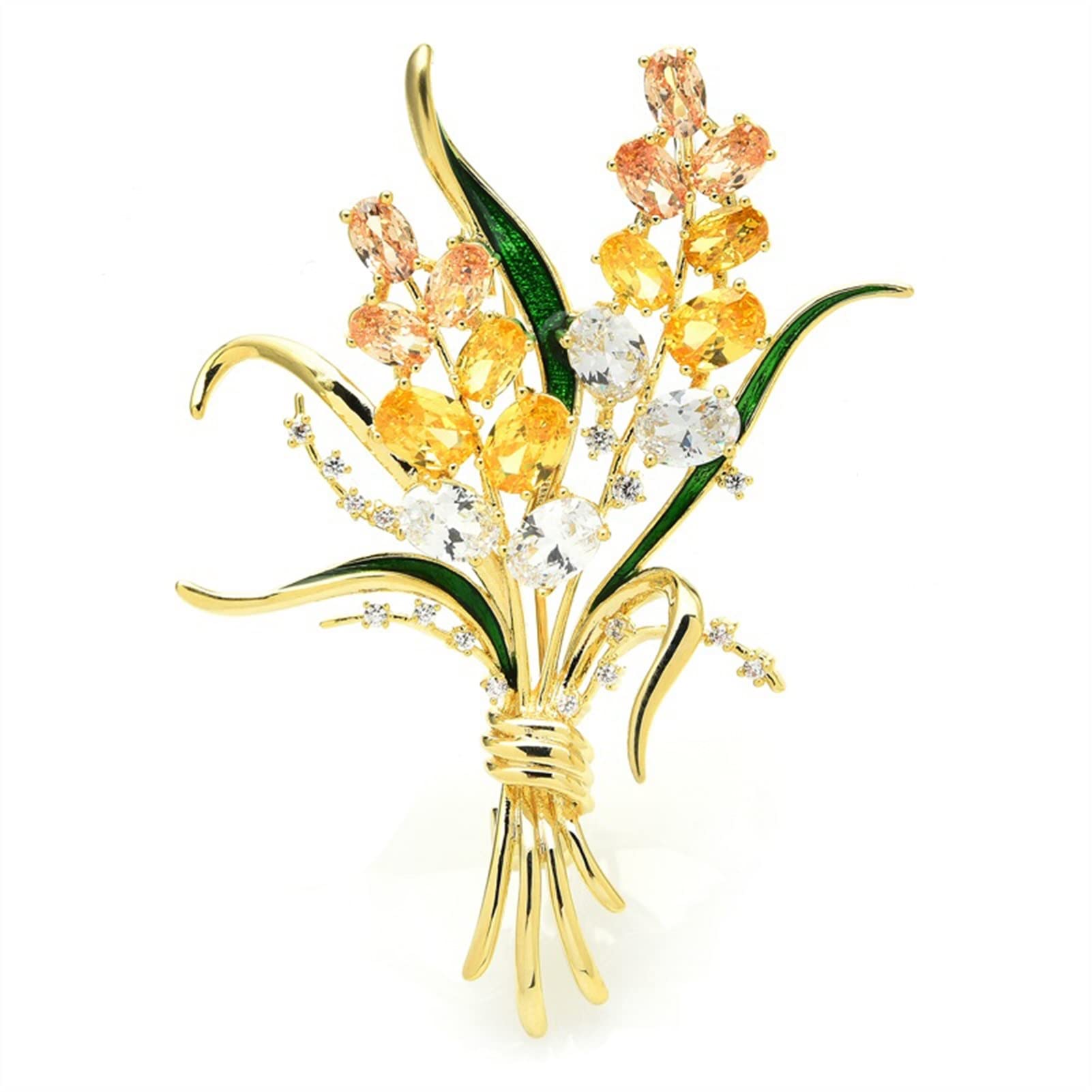 Broche Accesorios de moda for mujer Broche de trigo esmaltado elegante for mujer Broche de fiesta clásico Broche en forma de trigo Broches para Ropa (Color : Yellow)