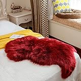 Derwent Faux Lammfell Teppich Schaffell Fell Teppich Flauschig Kunstfell Teppich Fell Für Deko Moderne Als Deko Schlafzimmer, Kinderzimmer, Sofa, Fell Für Stühle, Bettvorleger