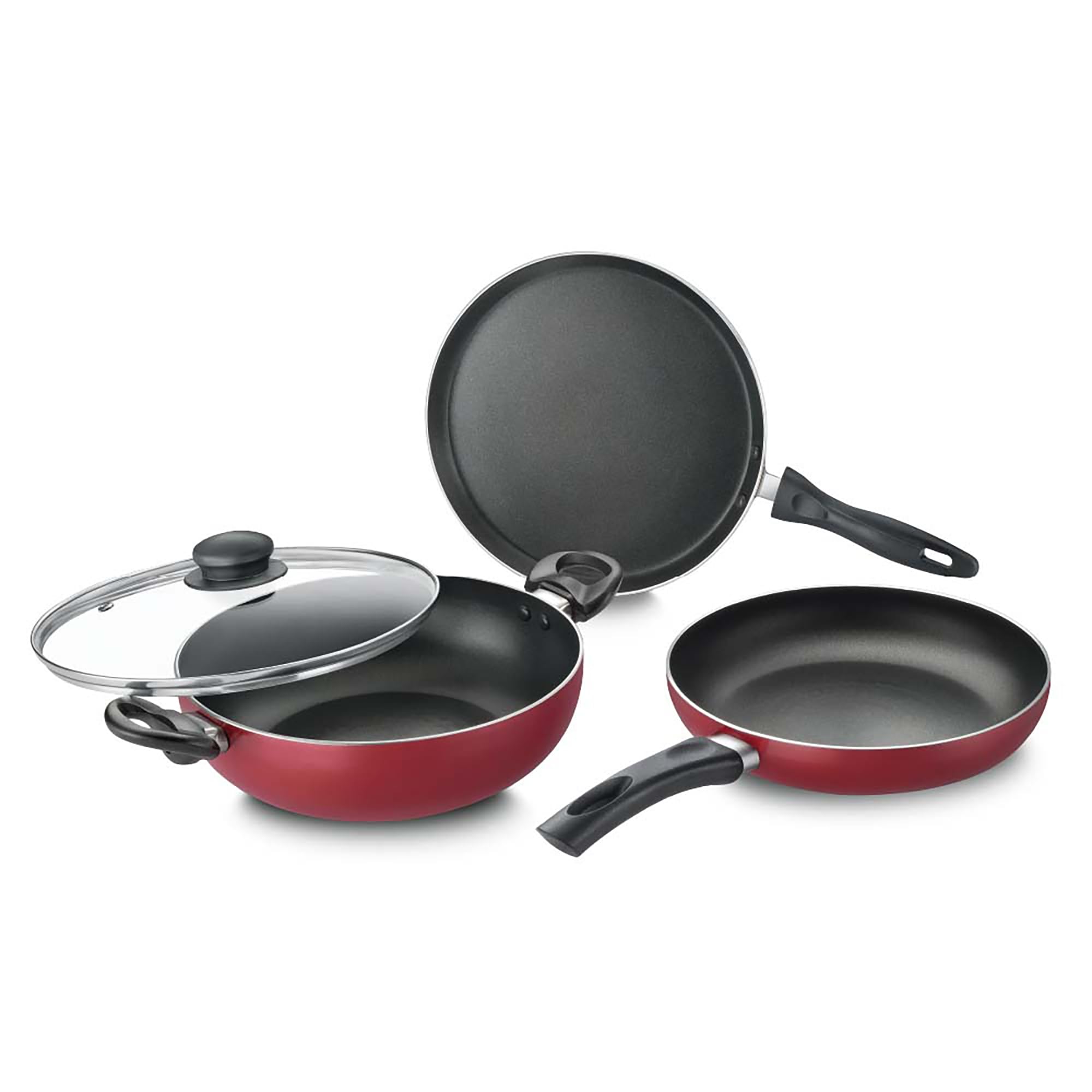 See full amazon price history chart for Prestige Omega Deluxe Plus BYK Set of 3(Omni Tawa 25 cm- 1U, Fry Pan 24 cm/1.7L -1 U & Kadai with Glass Lid 24 cm/2.4 L-1U, Black and Red) Prestige Omega Deluxe Plus BYK Set of 3(Omni Tawa 25 cm- 1U, Fry Pan 24 cm/1.7L -1 U & Kadai with Glass Lid 24 cm/2.4 L-1U, Black and Red) (B0CHFLS7FF) Amazon Price History, Amazon Price Tracker