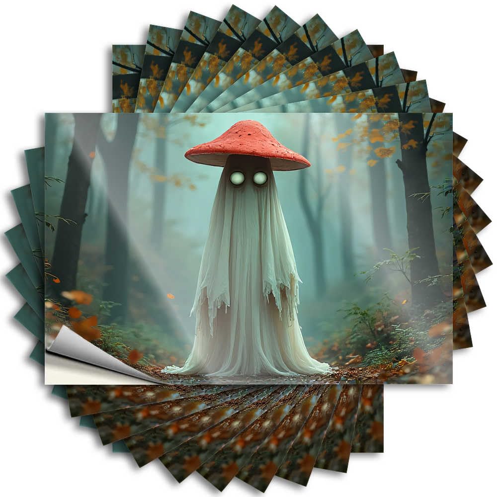 Tattoos Good, Teacher Case Ghostly Mushroom in The Misty Forest | Teen Decor(6X9CM)