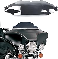 Vista 20 de WYNMOTO - Parabrisas ondulado negro de 8" compatible con 1996-2013 Harley Davidson Street Glide Electra Glide Ultra Classic Touring FLHT FLHTC FLHX