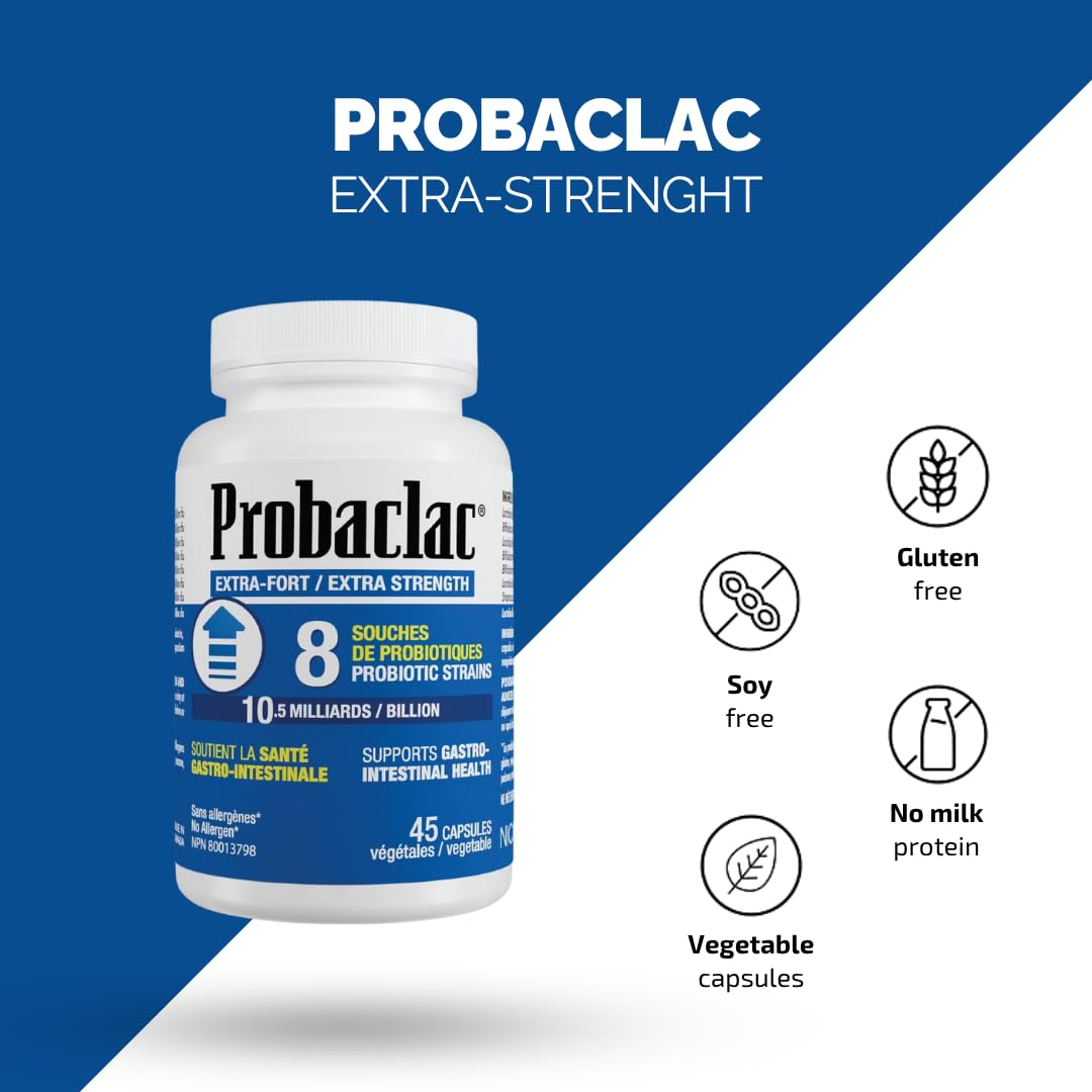 Supplément Probiotique Extra Fort - 30/60/120 Capsules - Soins Intestinaux - Exp 03/2027