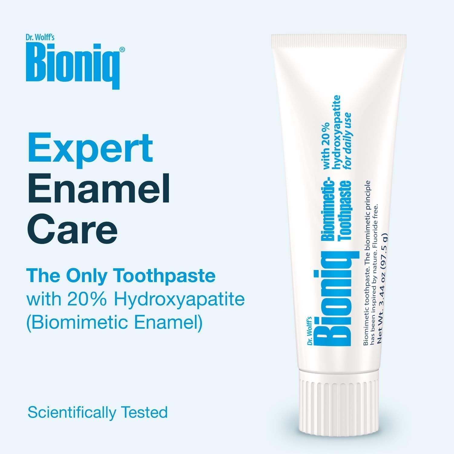 Bioniq Classic Fluoride Free Toothpaste with 20% Hydroxyapatite, Clinically Tested for Sensitive Teeth, Expert Enamel and Gum Care with Mint Flavor, Daily Use - 3.44 oz 3 Pack Family Value Size - Image 3