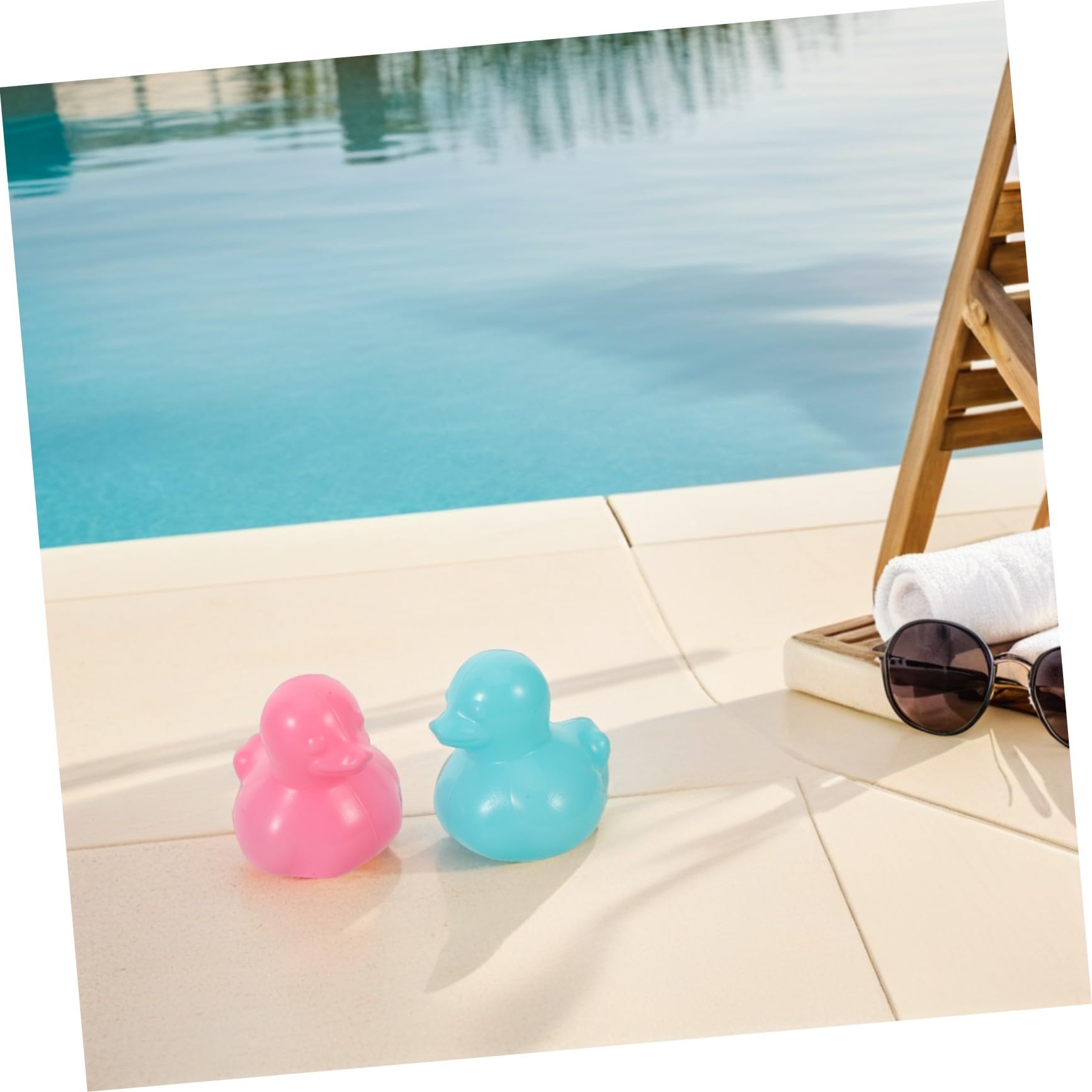 BESPORTBLE 64pezzi Giocattoli Galleggianti da Bagno Forma di Anatra di Palline di Plastica per Piscine di Palline Giochi in Spiaggia e Attività per Ragazzo Ragazza Ragazza Piccoli
