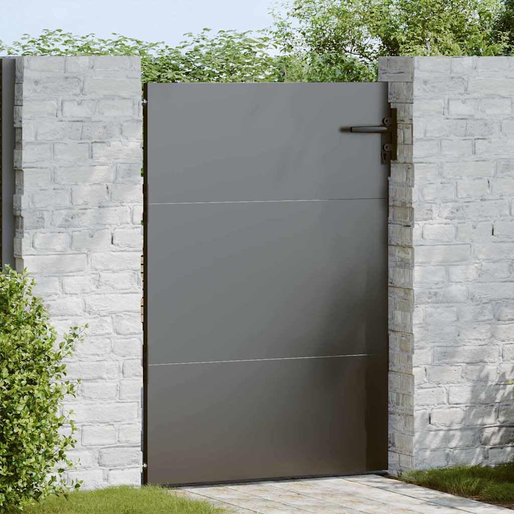 Puerta de jardín con cerradura Negro 85 x 150 cm