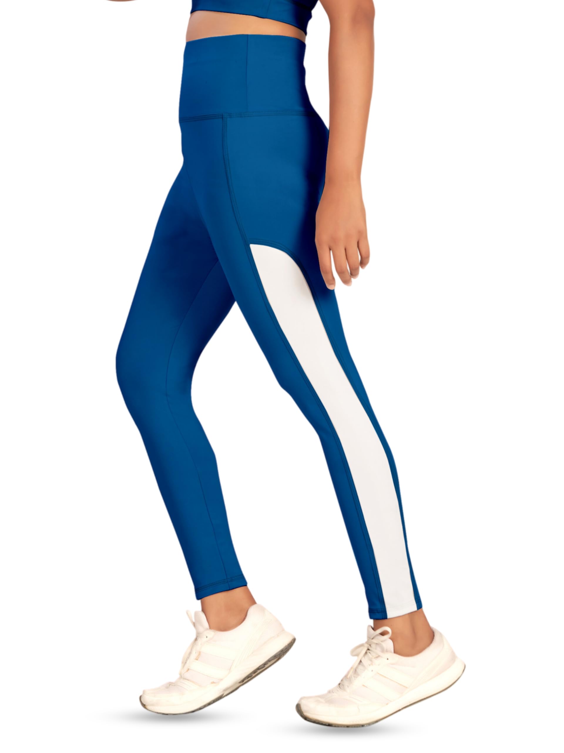 kashikay creation Women's Polyester Blend Yoga Pants with High Rise Waist Stretch Fit Design Side Patti Slim Fit Style and Standard Length | Workout Track Pants | Joggers for GymRunning | Sports Top-picture-36