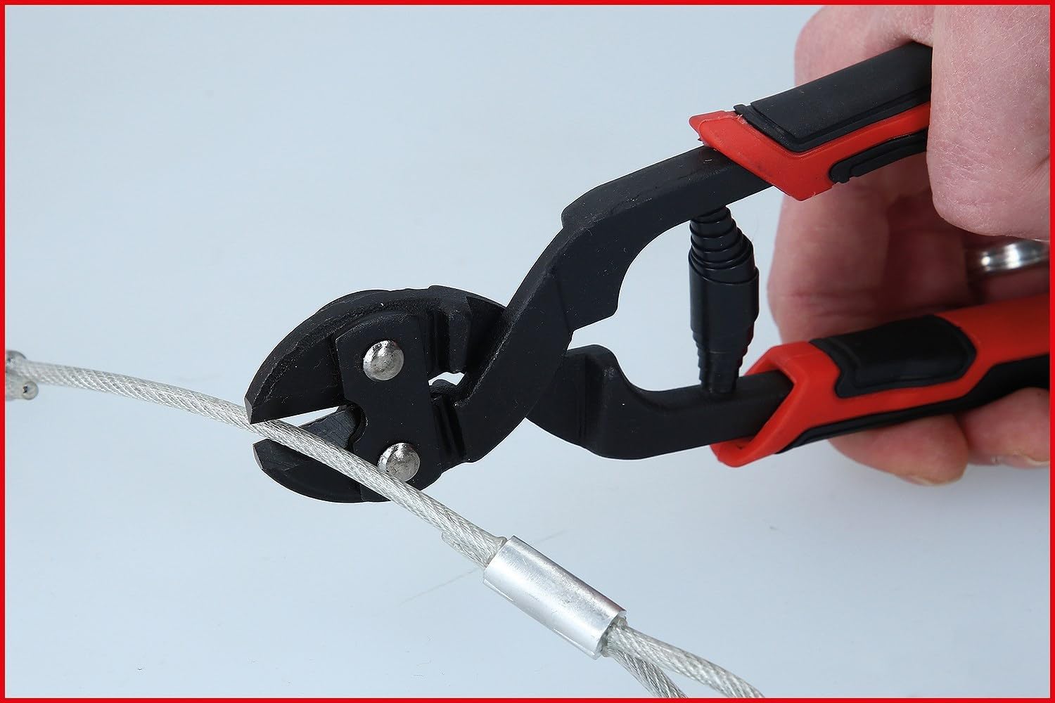 KS Tools 119.0005 Mini Bolt Cutter, Self-Releasing, 8 Inches