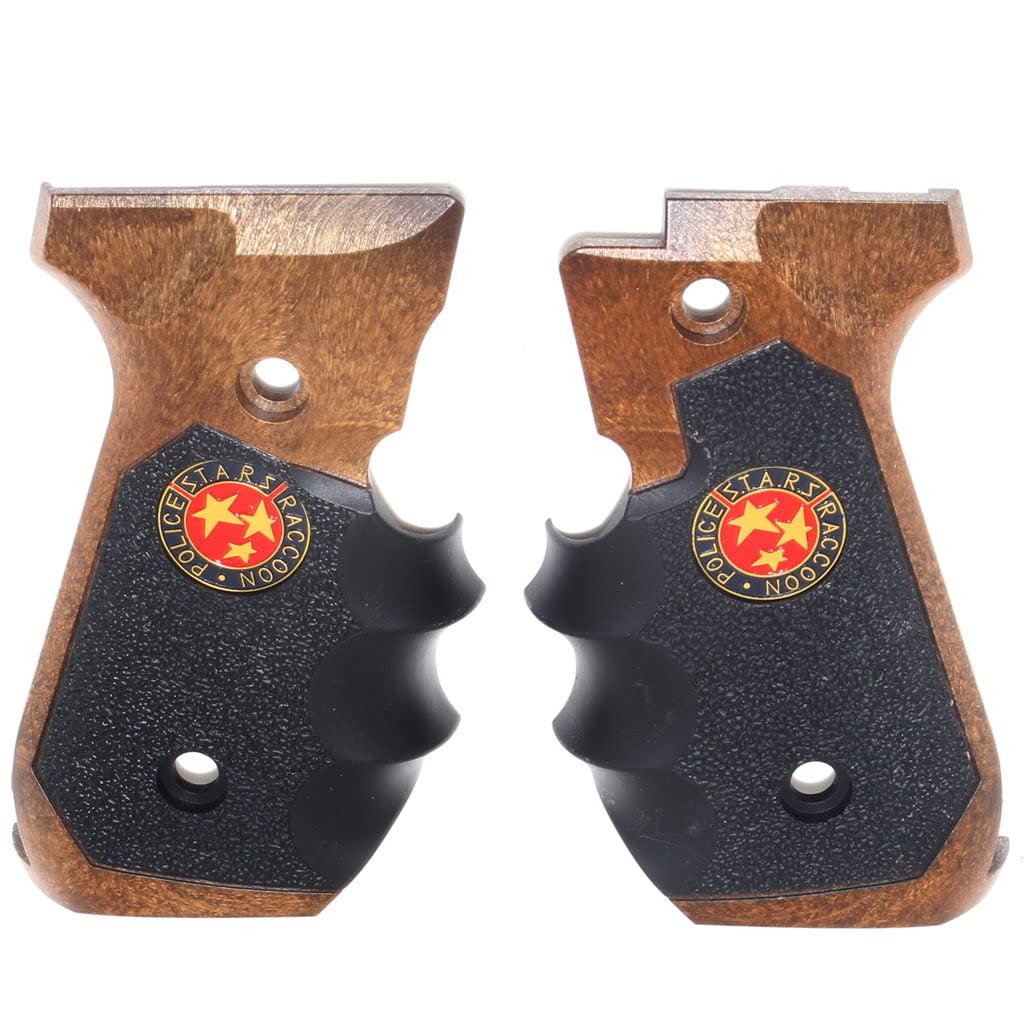 Airsoft WE (WE-TECH) BIO Samurai Edge V2 Grip Cover For KJ Tokyo Marui WE M9 M92 M92F Series GBB Pistol Black/Brown