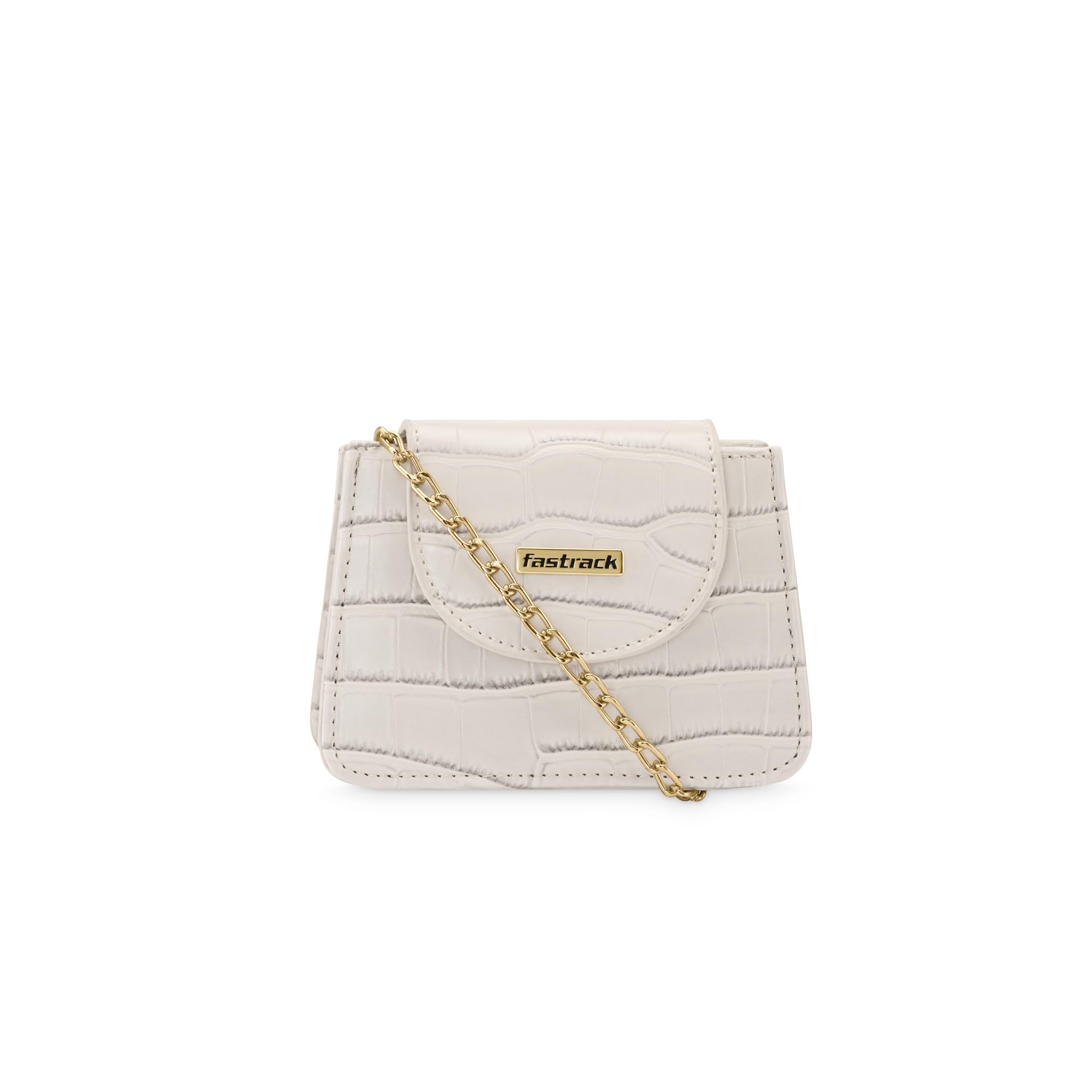 Fastrack Women Textured Pu Structured Shoulder Bag, White (B0D9HC52HY) Amazon Price History, Amazon Price Tracker