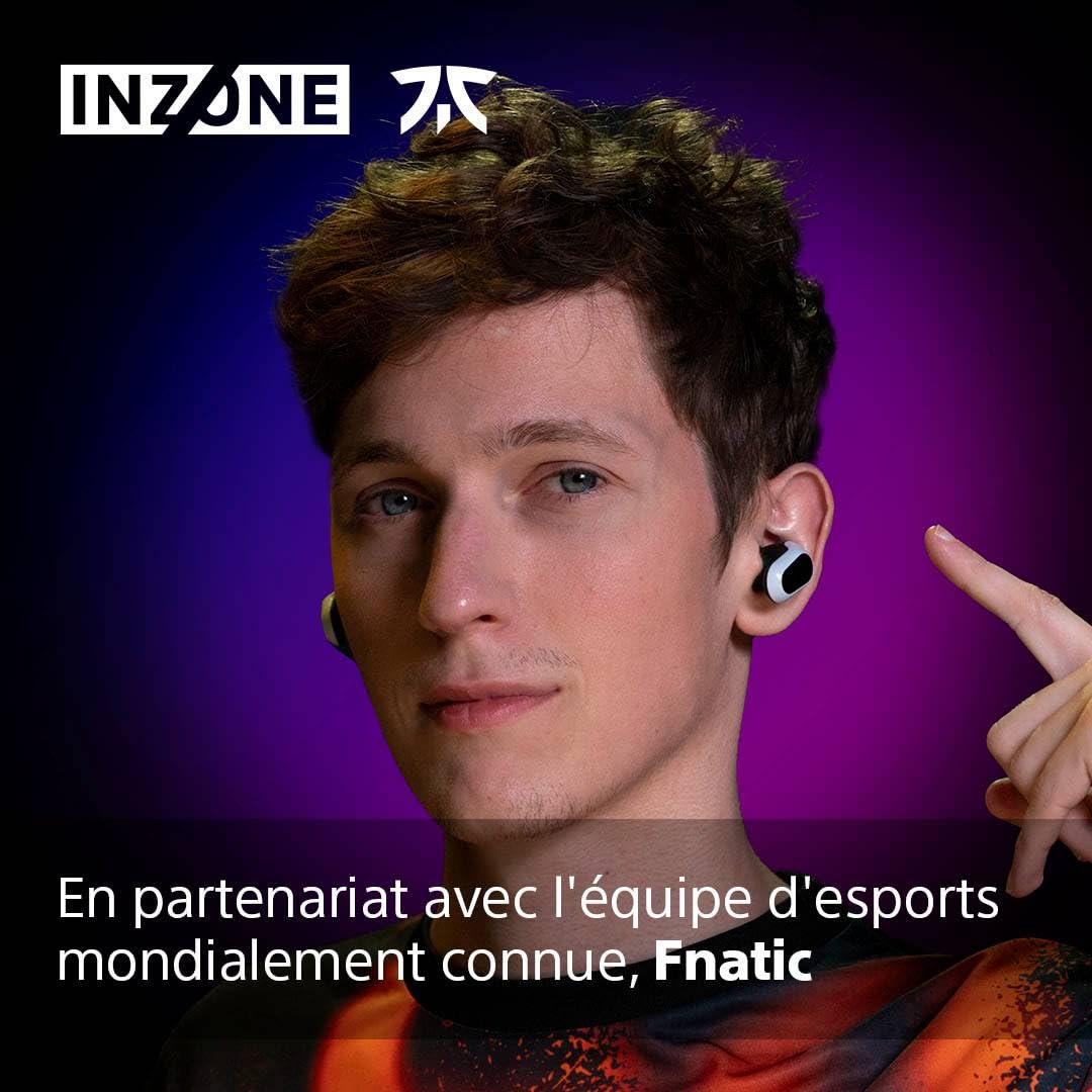 Sony INZONE Buds - Ecouteurs Gaming, 360 Spatial Sound, réduction de Bruit Active, 24 Heures d'autonomie, dongle à Faible Latence, compatibles PC et PS5, Bluetooth Standard Non Compatible - Blanc