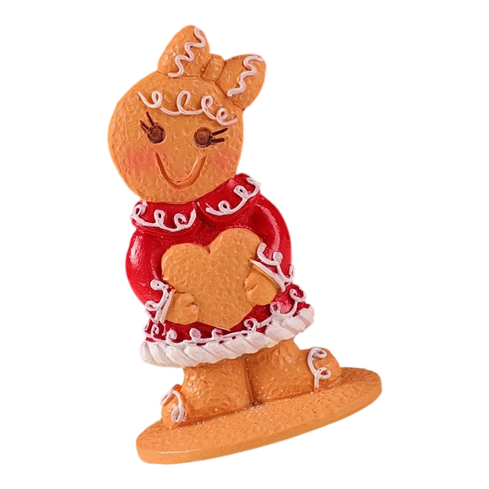 KAQNTUD Gingerman Resin Ornament Christmas Figure Decoration for Table Shelf Display Holiday Party Centrepieces Resin Christmas Decoration
