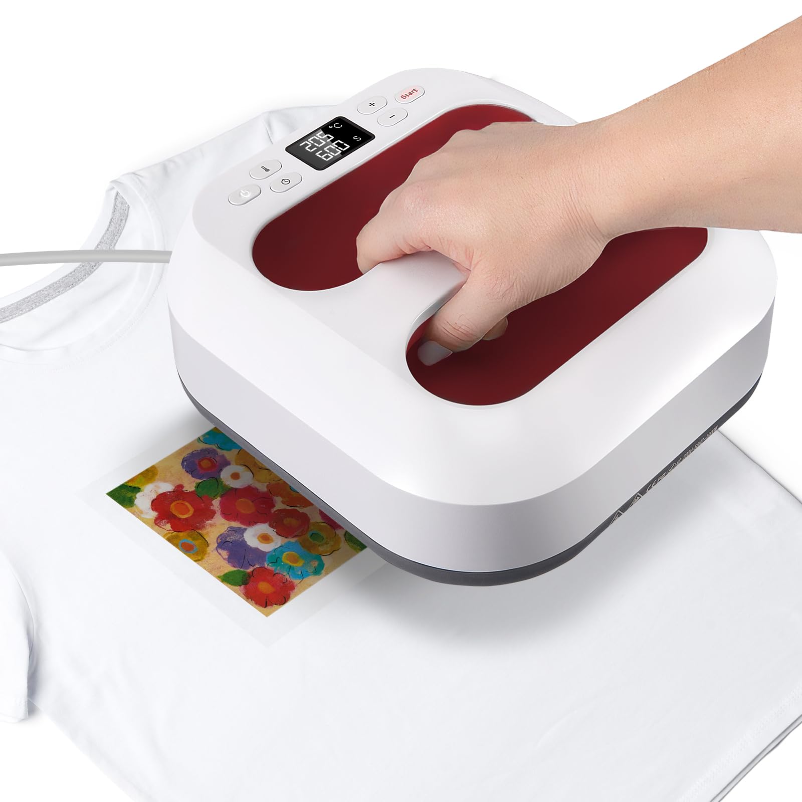 Termopressa per Magliette, Macchina Stampante Termica,Pressa a Caldo per Tessuti, Borse, Cuscini, Cappelli Progetti con Vinile a Trasferimento Termovinile per Artigianato Vestiti Cappelli