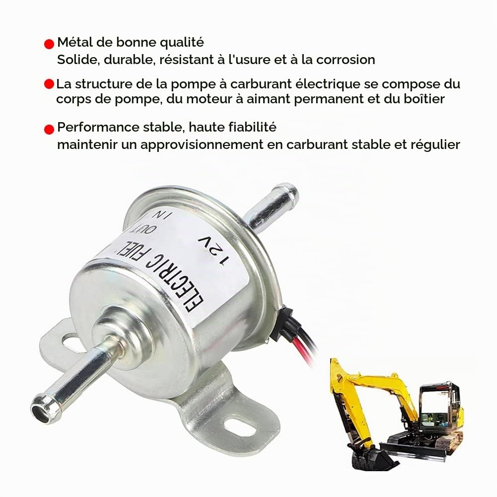 129612-52100 Remplacement De Pompe D'alimentation De Carburant électrique Externe 12V Pour 4TNV88 3TNV88-NHB NHBB 129612-52100