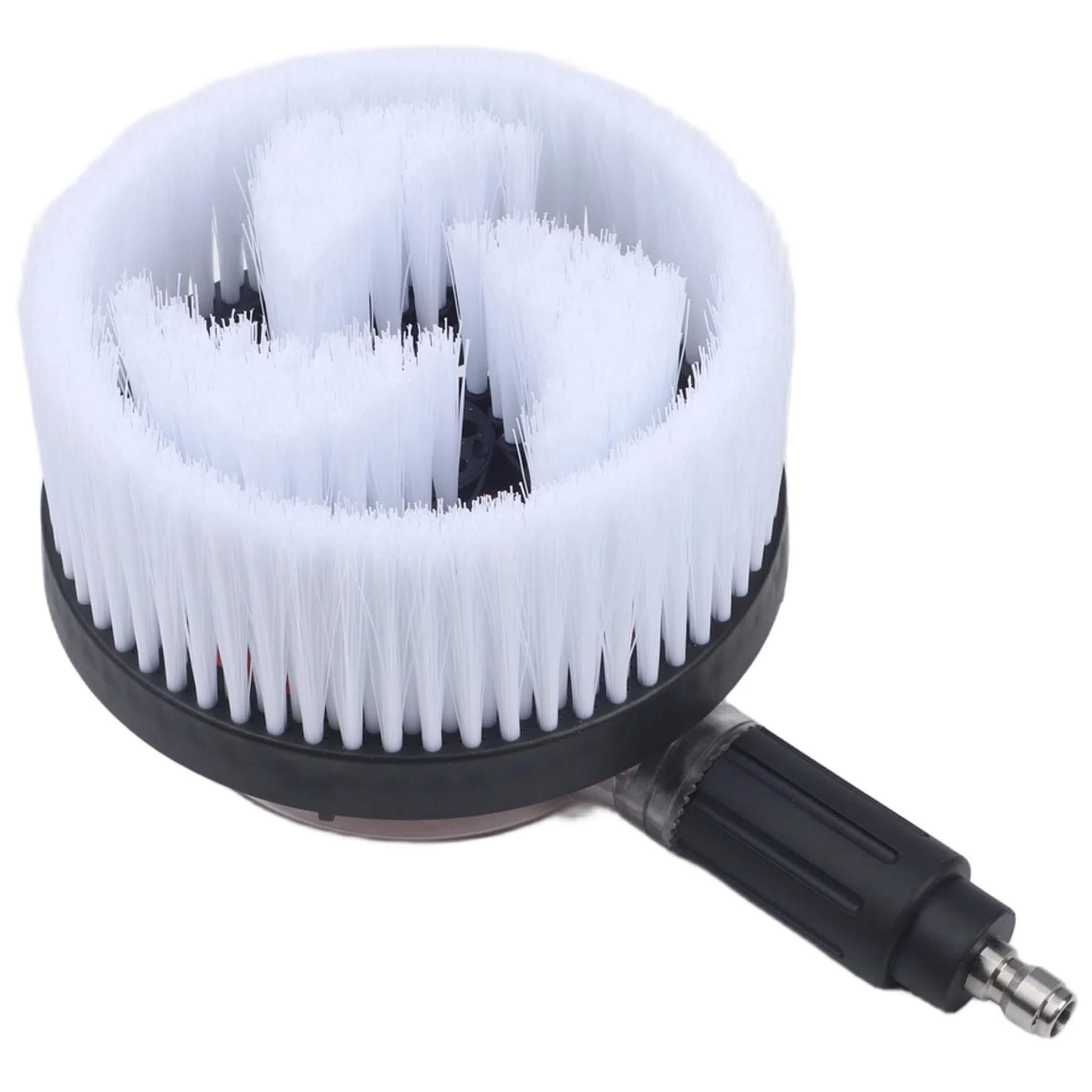 Kit spazzola per autolavaggio, lavasciuga per idropulitrice Spazzola per autolavaggio rotante alimentata ad acqua rotante da 1/4" con setole bianche morbide, per idropulitrice