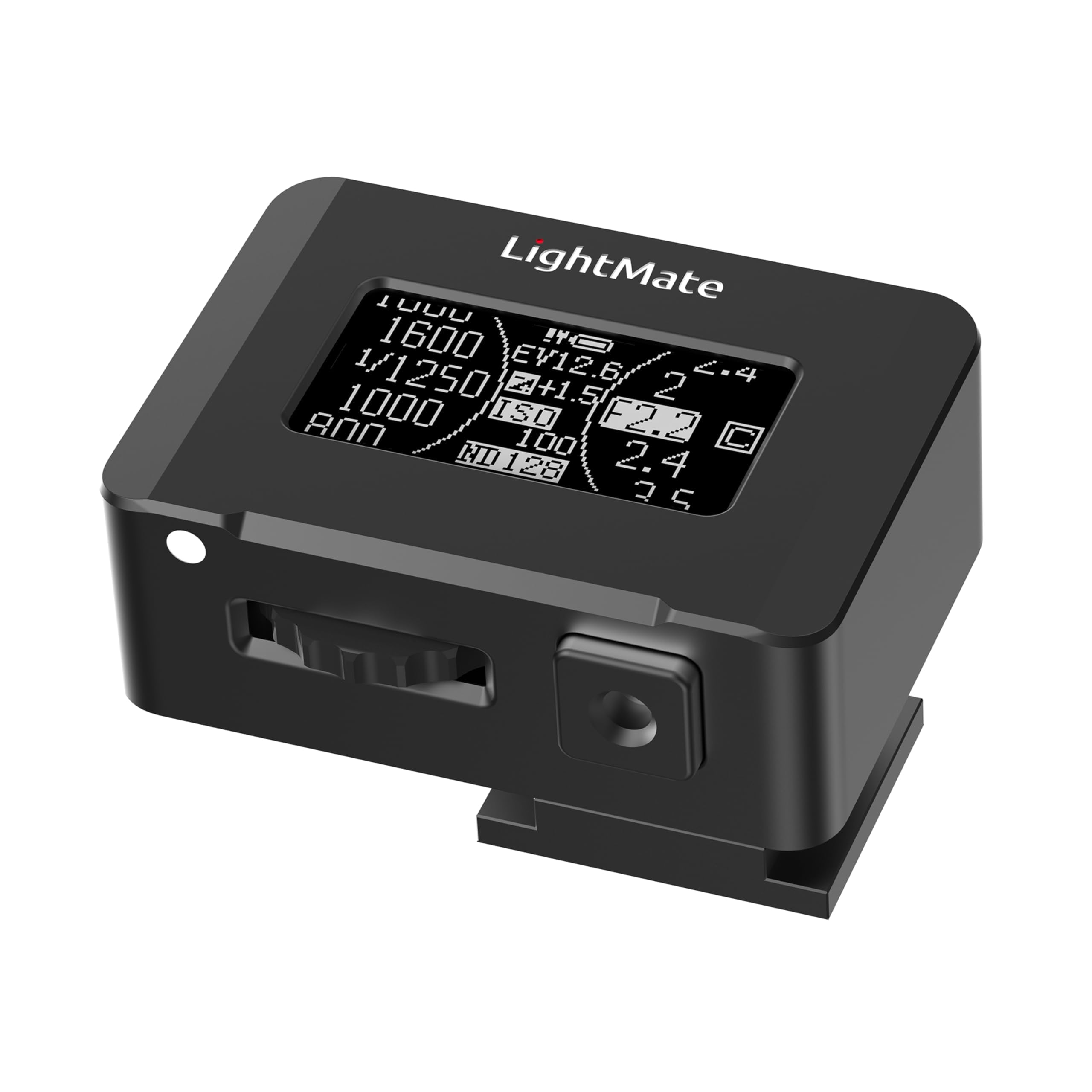 LightMate Lite 2R Digitalkamera-Lichtmessgerät, LCD-Display, ultrakompaktes 35,2 g, CNC-Metallgehäuse, hochpräzises Lichtmessgerät für Film, Leica-Kameras mit USB-C-Akku, Schwarz