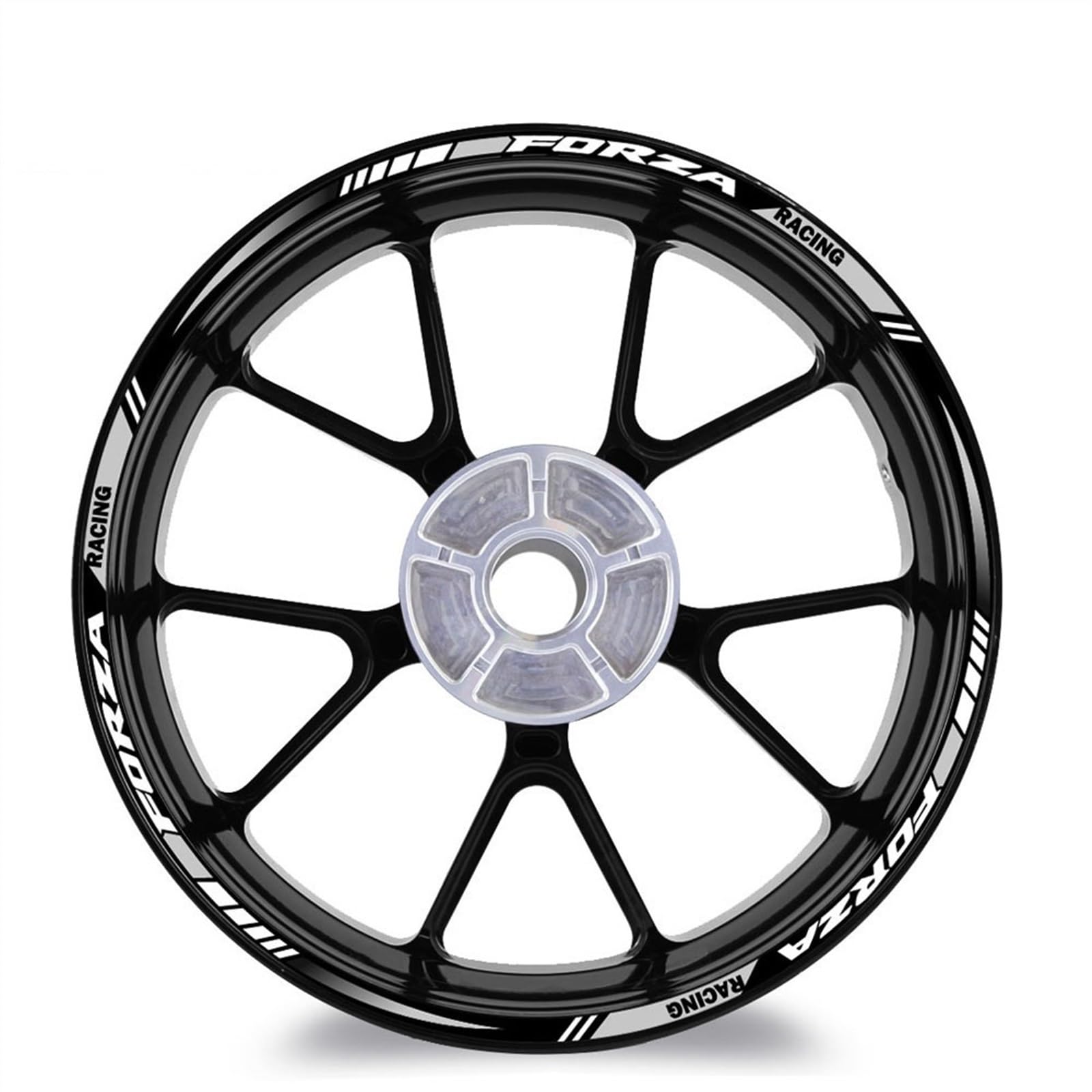 Motorcycle Wheel Sticker Reflective Rim Scooter Stripe Decal Accessories for Forza 125 250 300 350 750 MF13 Decorative(Color6)