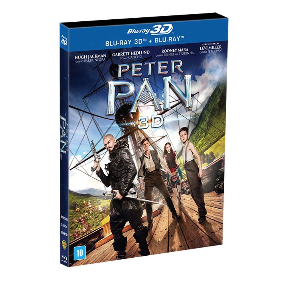 Blu-ray 3D Peter Pan Pan Audio and Subtitles in English Portuguese Spanish Blu-ray 3D Blu-ray Brazilian Edition w