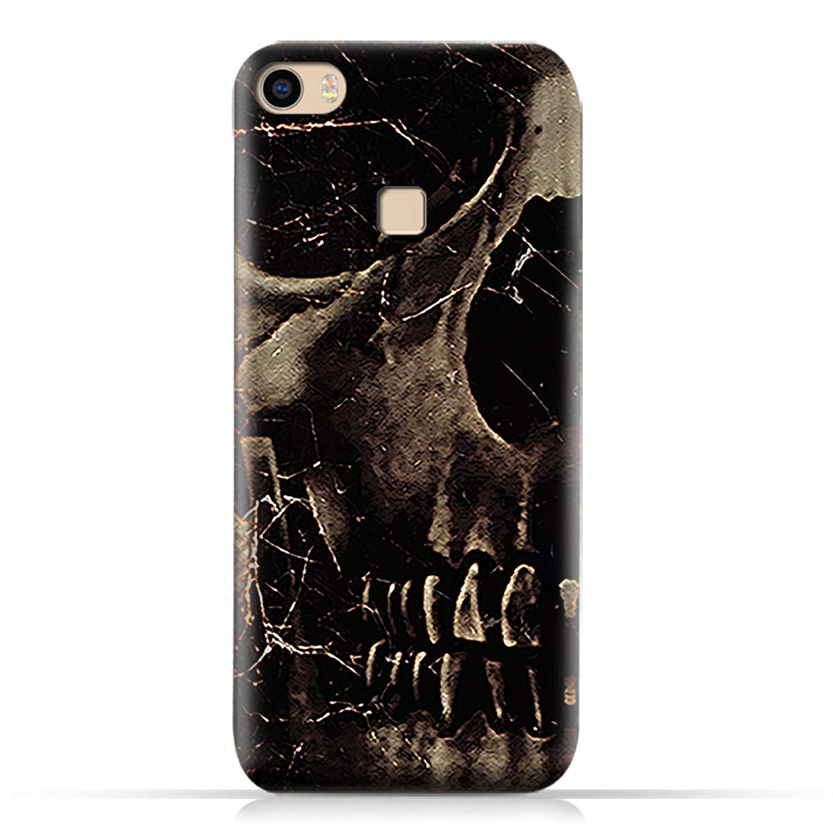 AMC Design Vivo Xplay 5 TPU Silicone Case with Dark Grey and Gold Marble Pattern