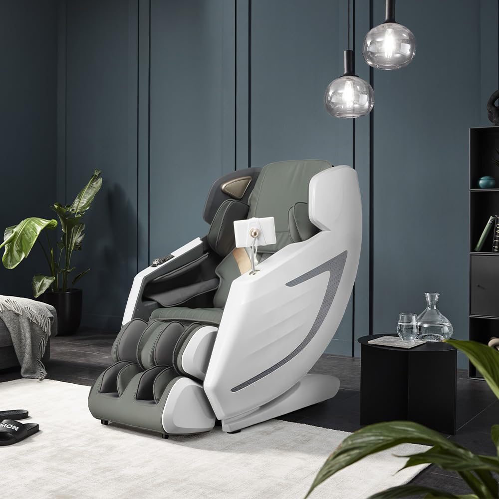 Home Deluxe – Massagesessel ELVORA – Farbe: Weiß, Maße: 141x76x112cm, Leistung: 140W, inkl. Shiatsu, Zero Gravity, Fußmassage, Bluetooth I Entspannungssessel Massagestuhl Relaxsessel