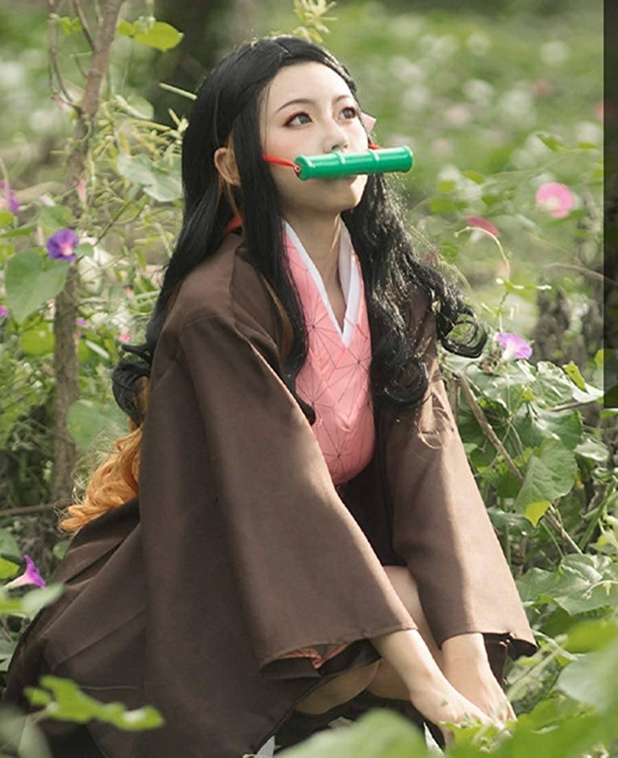 Amazon.co.jp: 鬼滅の刃 禰豆子 竹 竹筒 仮装用 小道具 コスプレ衣装