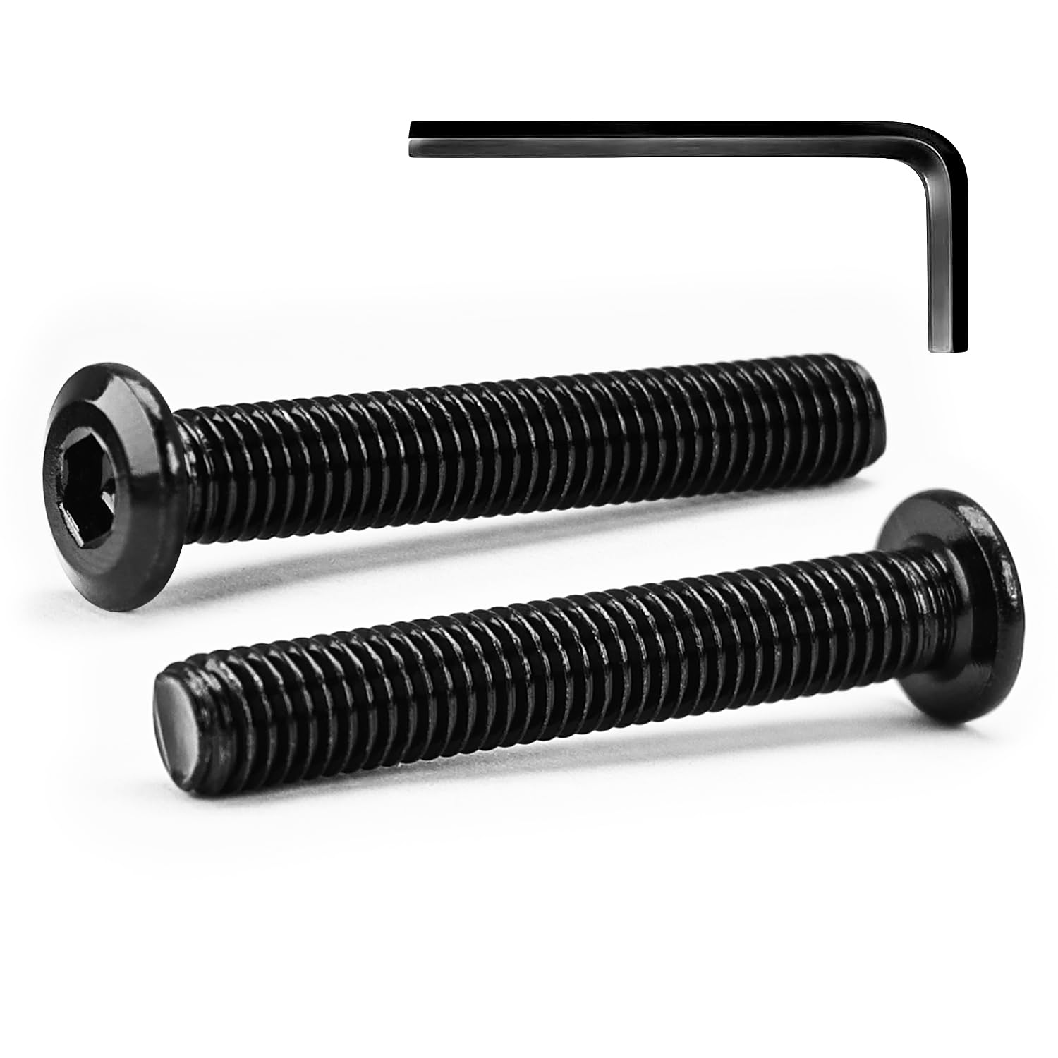 MINHER M4 x 40mm 10Pcs Flat Head Hex Socket Cap Screws Bolts, Furniture Bolts, 304 Stainless Steel 18-8, Full Thread (with Hex Spanner)