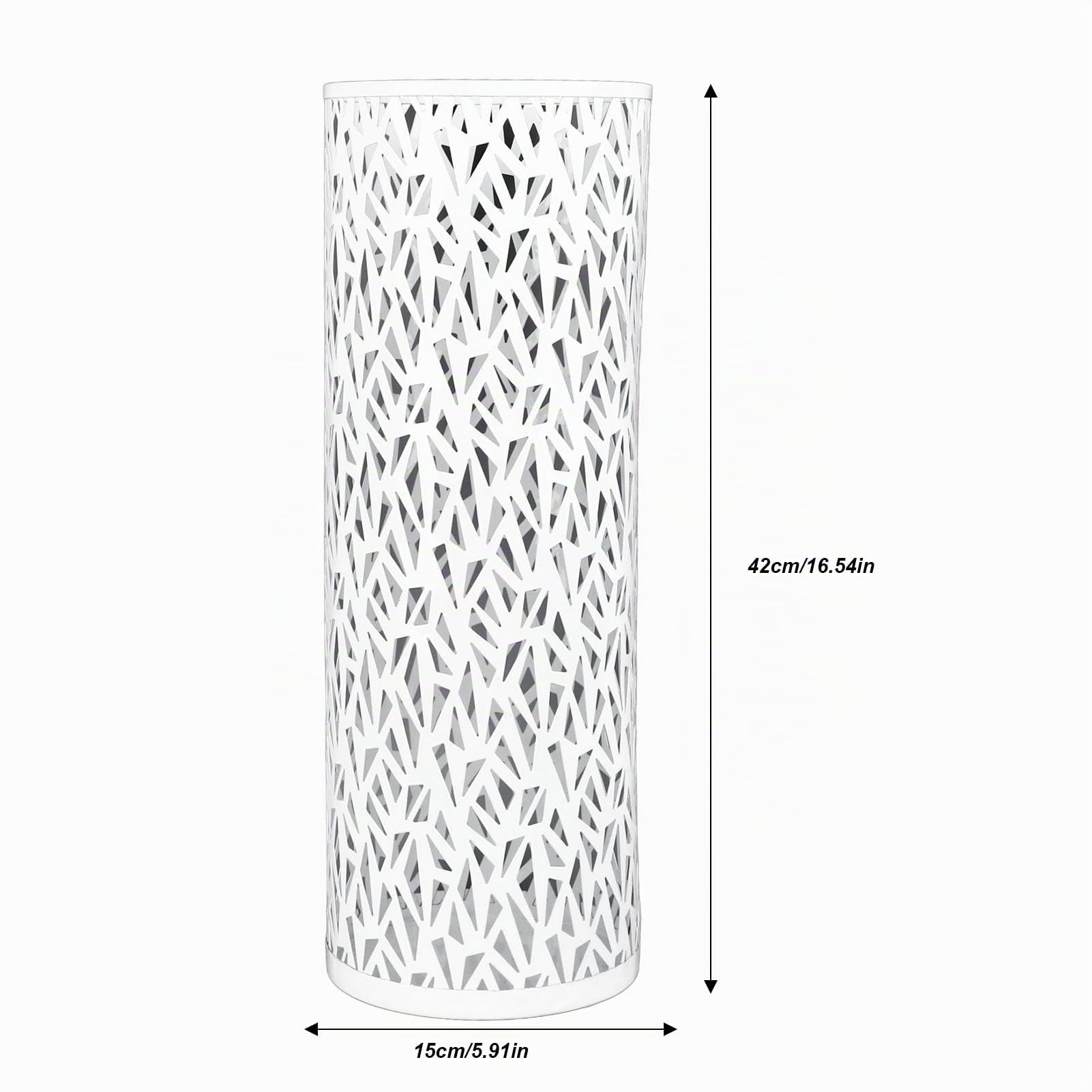 Sxhlseller Paragüero para Entrada, Organizador de Paraguas Redondo Independiente Hueco de Metal, Soporte de Almacenamiento de Paraguas para Decoración del Hogar, Hotel, Oficina (WHITE)