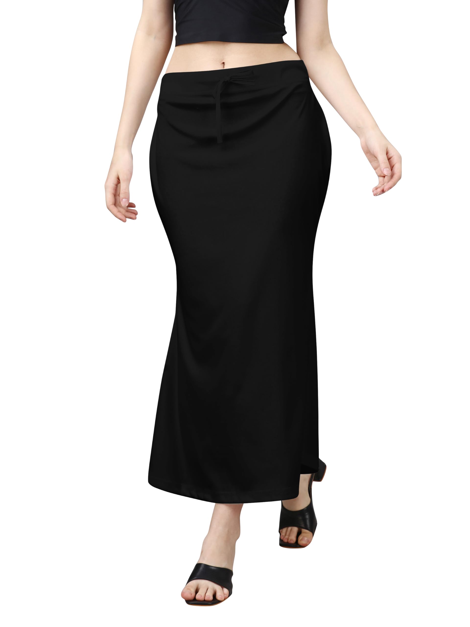 keri perry Women's Thigh Slimmers Stretchable Saree Shapewear Petticoat for Women, Cotton Blended,Petticoat,Skirts for Women,Shape Wear Dress for Saree-picture-2