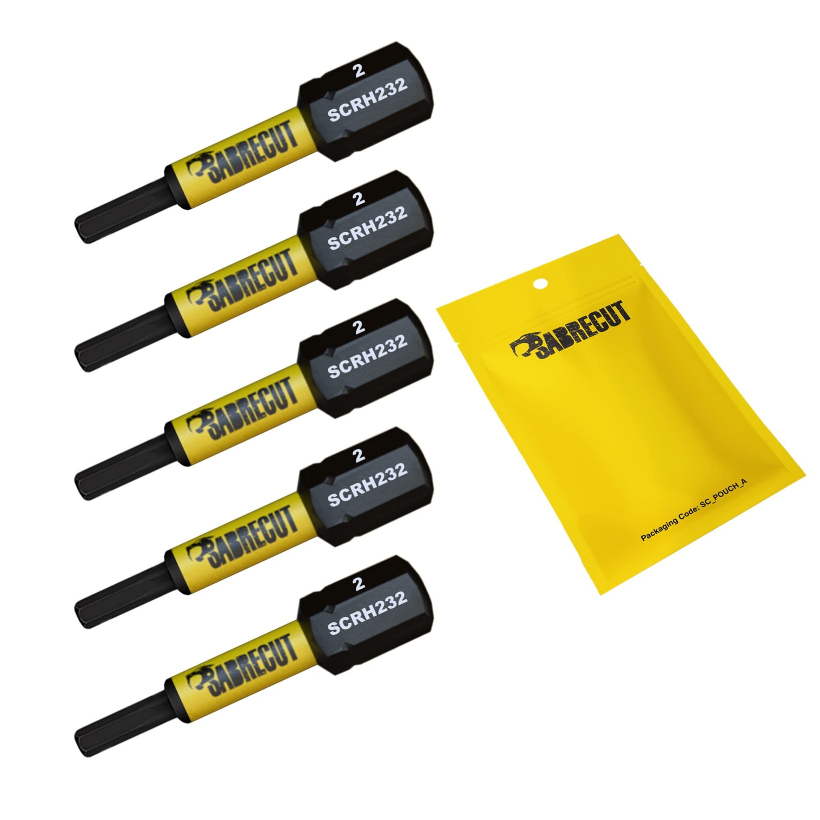 5 X SabreCut SCRH232_5 Jeu D'embouts De Tournevis à Percussion