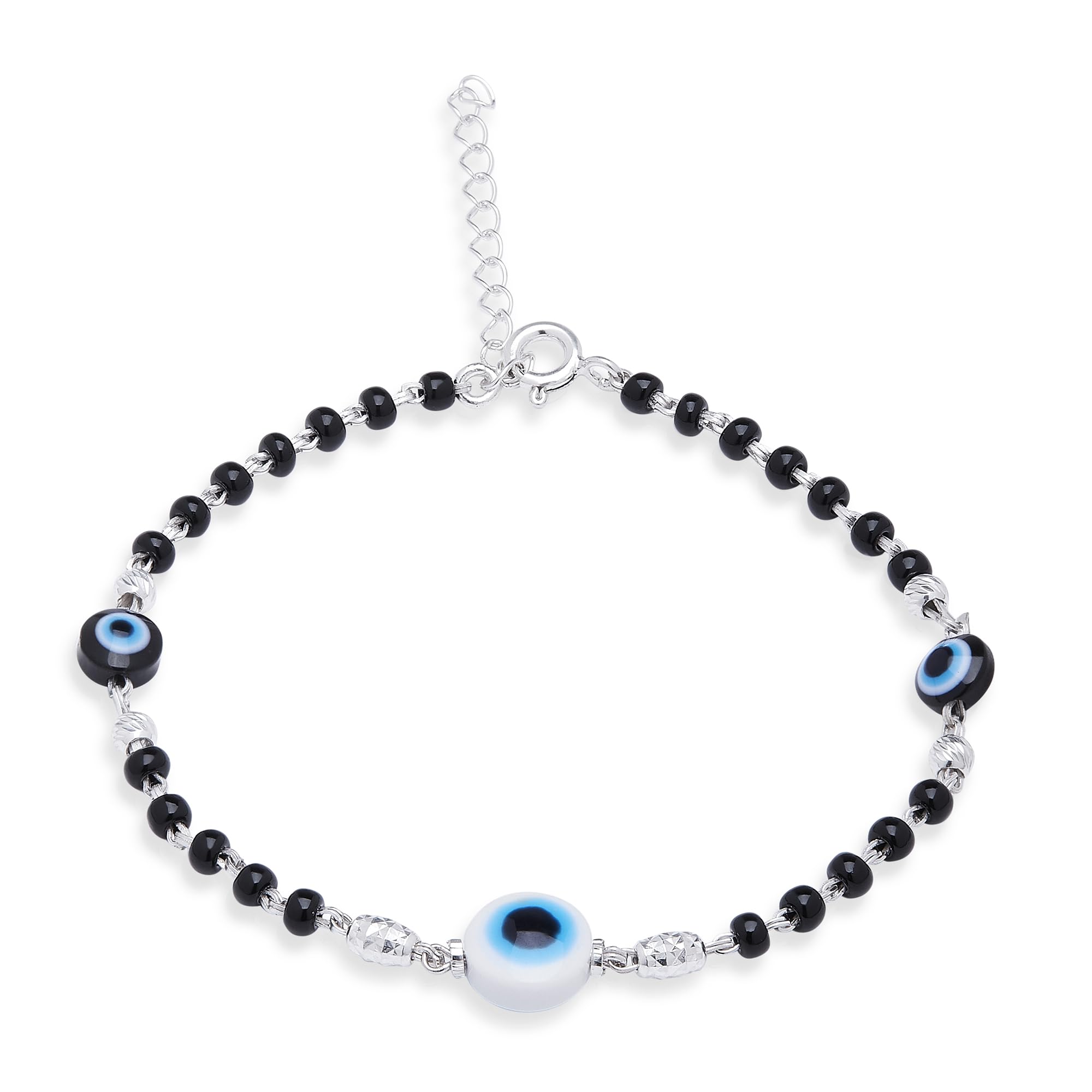 ZAVYA 925 Sterling Silver Cubic Zirconia Evil Eye Rhodium Plating Bracelet | Gift for Women and Girls | With Certificate of Authenticity and 925 Hallmark (B0BT7LLXQS) Amazon Price History, Amazon Price Tracker