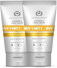 The Man Company Skin Brightening (Buy 1 Get 1) Vitamin C Face Wash- 75 ml Each with Turmeric and Niacinamide For Clean, Bright & Soft Skin I Oil Free Look I Unclog Pores,Instant Glow