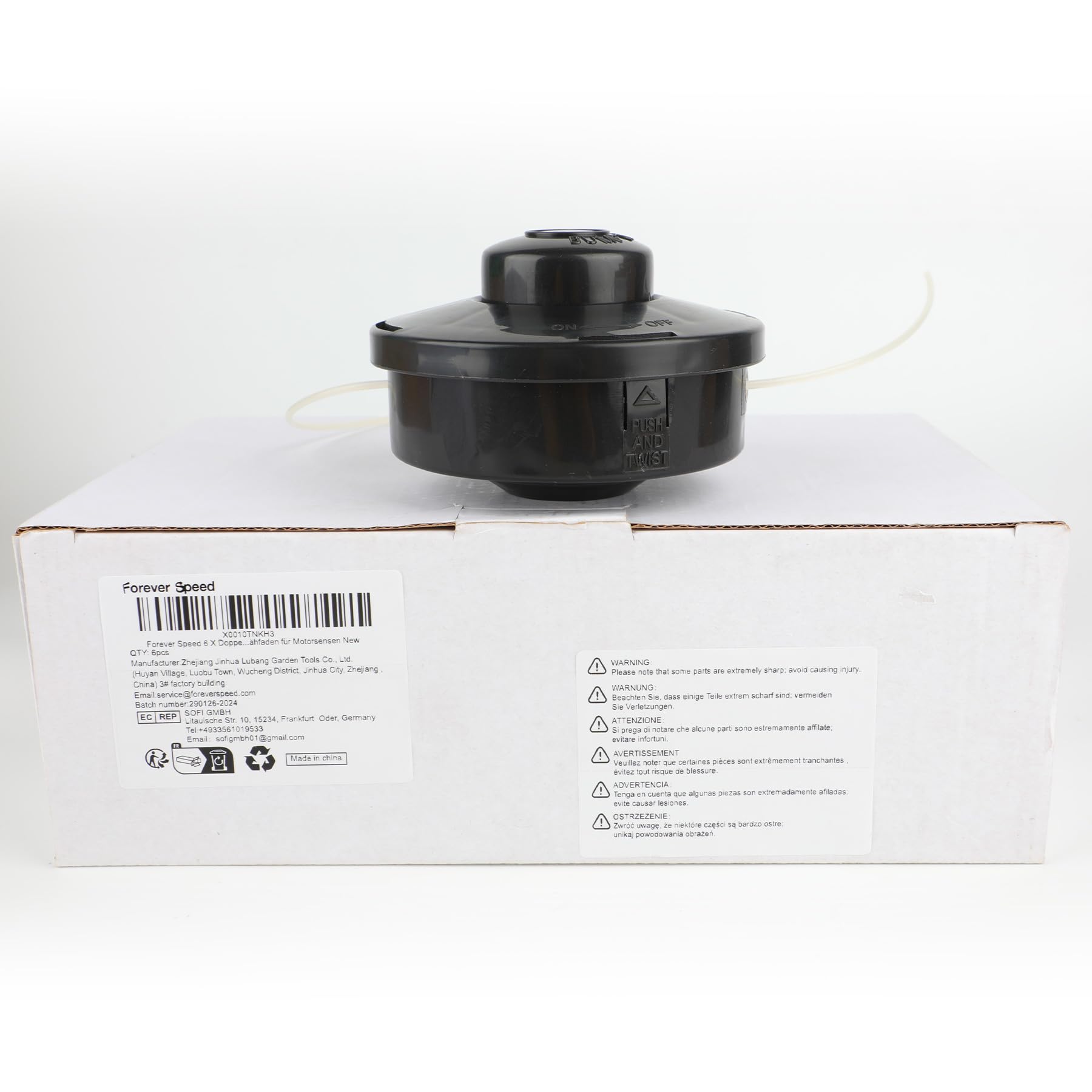 Forever Speed Lot de 6 têtes à double fil pour débroussailleuse - Bobine de fil avec pointe automatique