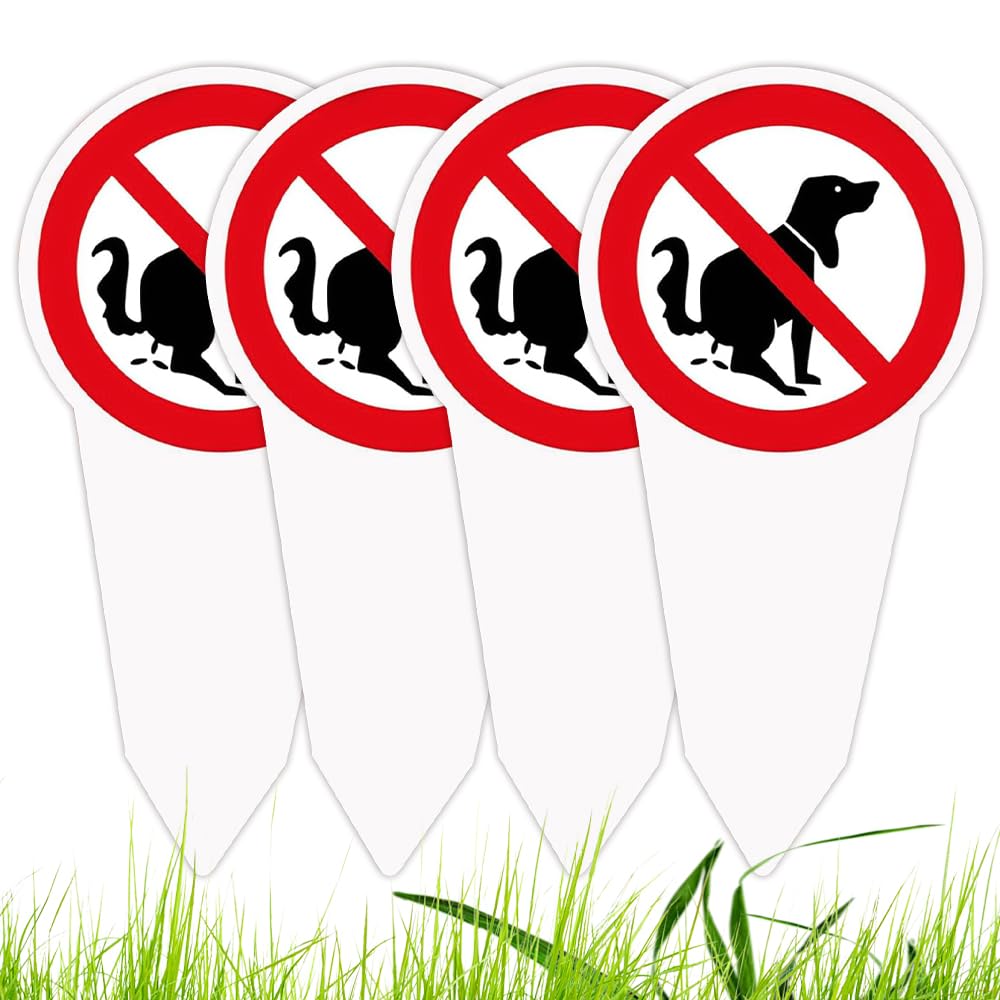 4 stuks geen hondentoiletbordjes, 30 x 15 cm, bordje voor honden