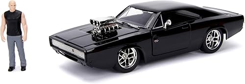 Miniatura 11 de Jada Toys 253203016 Fast & Furious Dom's 1970 Dodge Charger RT, Build+Collect, modelo de ajuste de coche, escala 124, incluye figura de Dominic