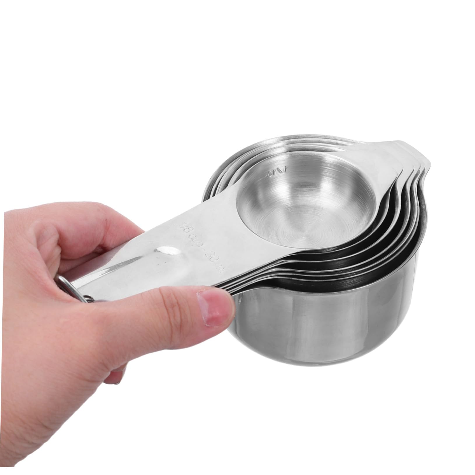 2 Juegos Completo de Tazas y Cucharas Medidoras Inoxidable Duraderas y Ergonómicas para Ingredientes Secos y Líquidos Cocina y Repostería Anidadas para Precisión Profesional