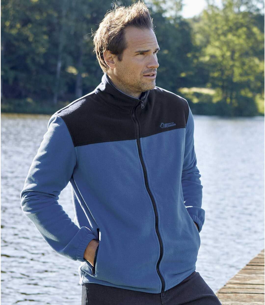 ATLAS FOR MEN - Set di 2 Giacche in Pile da Uomo - Giacca in Pile con Zip - Collo Alto - 2 tasche - Disponibile in taglie forti