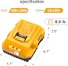 Batería de Repuesto 20V Max 5.0Ah con Estación de Carga DCB112 para Baterías Dewalt DCB200 DCB120 7