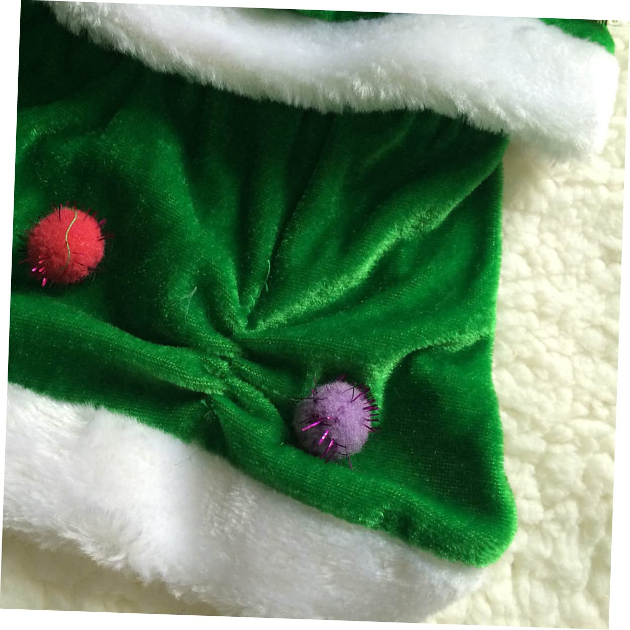 HMJGDHX 2 Pezzi Abito per Cani a Forma di Albero di Natale Vestiti per Animali Domestici per Natale Confortevole Felpa con Cappuccio Calda per Costume da Festa per Cani Abito Festivo per Animali