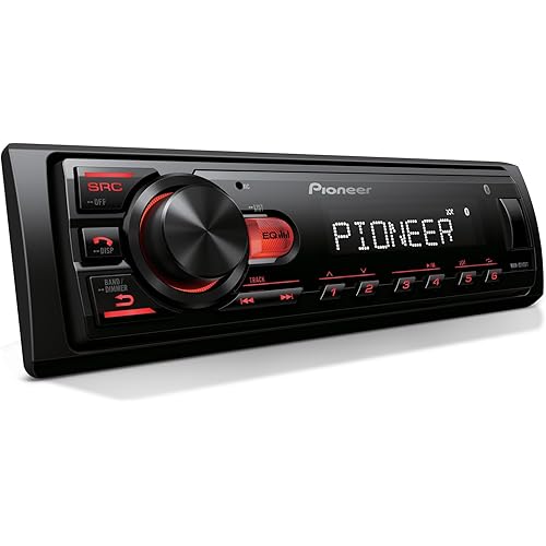 Pioneer MVH-S110BT 1-Din Digital Media Receiver Car Stereo – Bluetooth, USB Input, 50W x 4 Output, AM/FM Radio, iPhone & Android Compatible, Front & SW (Mono) RCA Output