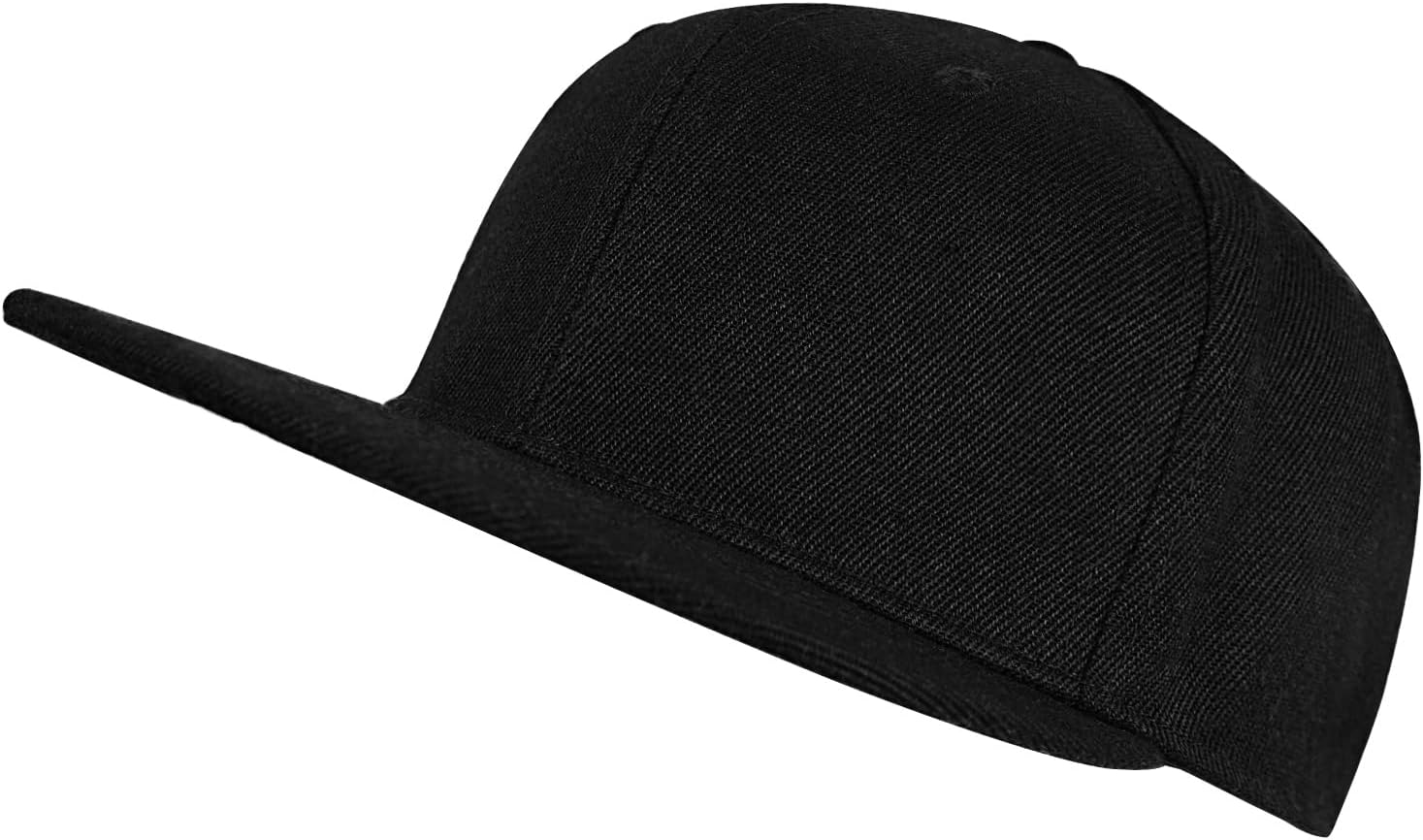 Classic Flat Bill Snapback Hats for Men Women, Hip Hop Style Unisex Adjustable Plain Baseball Cap - Image 4