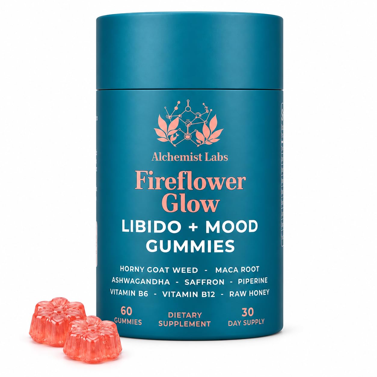 Fireflower Glow Libido and Mood Gummies for Women, 6 O Count