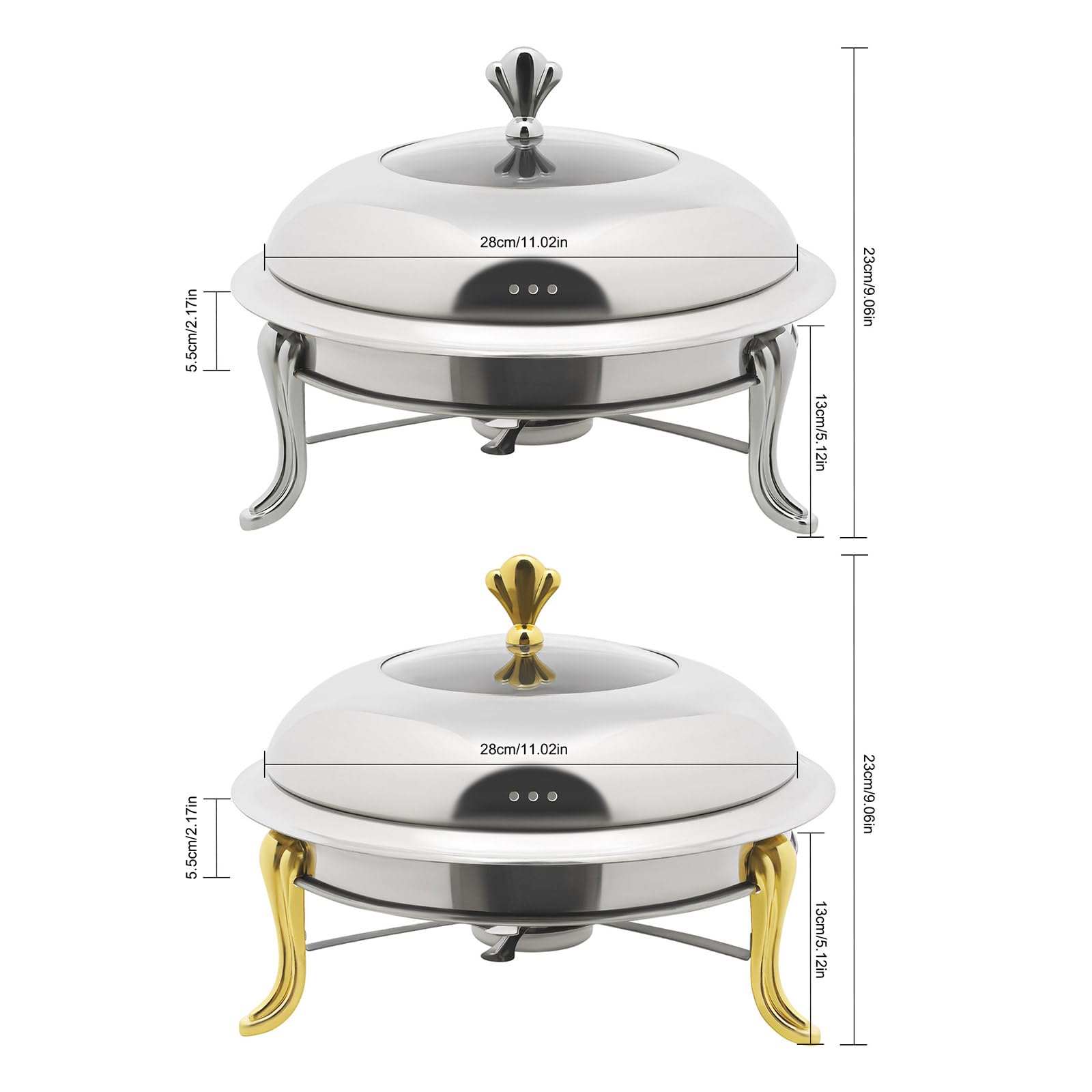 Scaldapiatti con Coperchi in Acciaio Inox Riscaldamento Sala da Pranzo Arrosto Piatto-Riscaldato Professionale Tenuta Calda Reepiente Piatto Calore Buffet Chafing Dish Piastra Riscaldanti