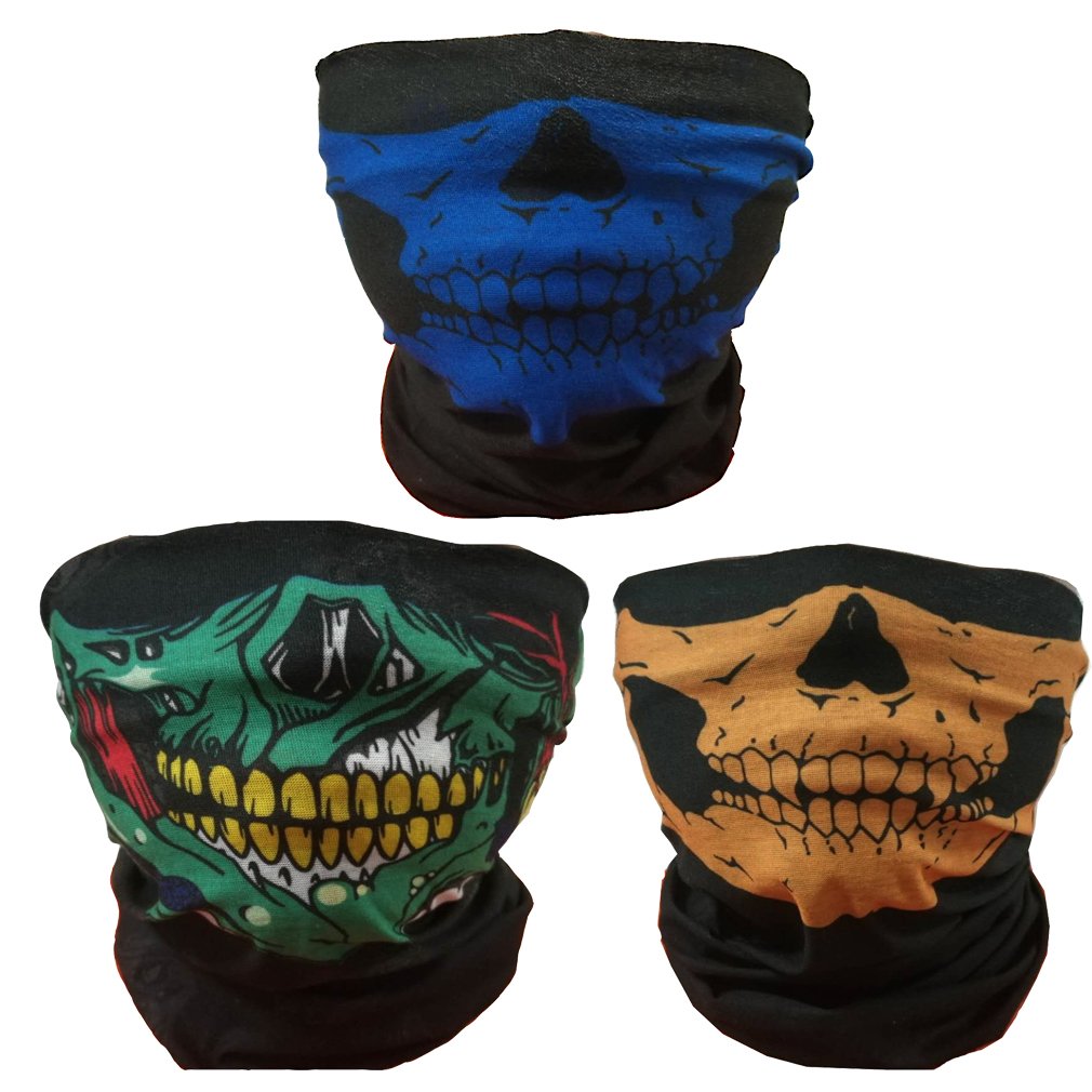 Ulalaza ToBe-U Seamless Multi Function Half Face Skull Tube Mask for Halloween — image 1