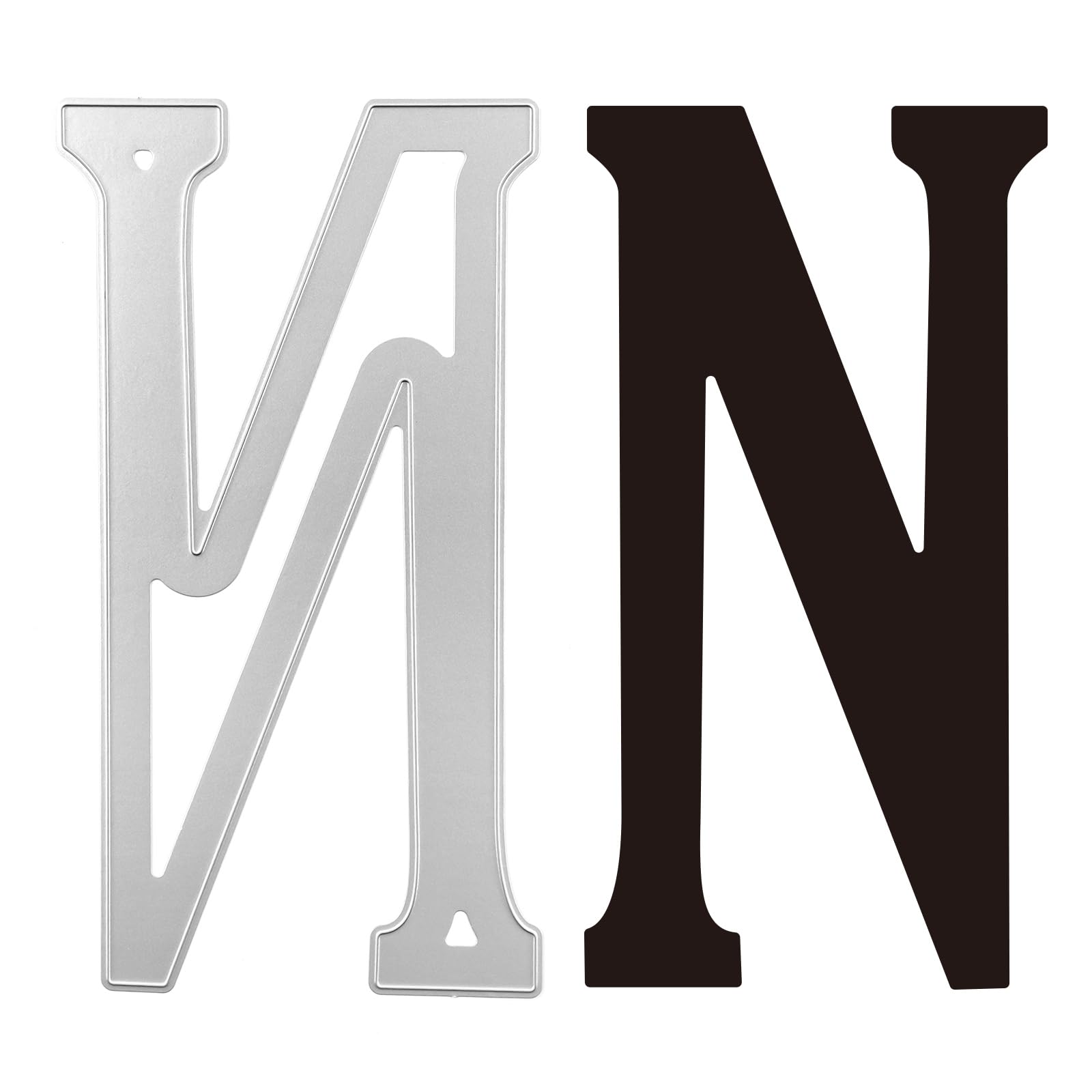 Briartw 7.87-Inch 'N' Uppercase Letter Cutting Die | 20cm Height Alphabet Metal Stencil for Cardmaking, Scrapbooking & DIY Crafts | Perfect for Embossing Decorations and Stress Relief