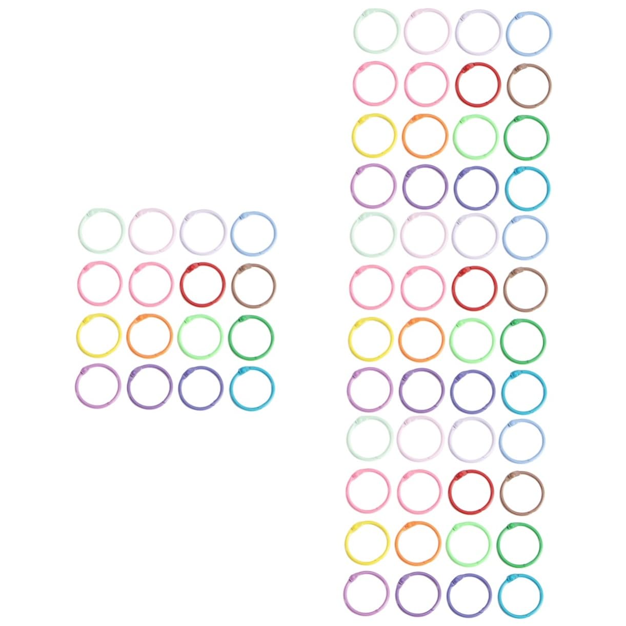 HOMSFOU 4 Set Tortale Ad Anello Di Raccoglitore Chiave Inossidabile Portachiavi Ad Anelli Divisi Keychain Staccabile Portachiavi Compatto Mini Raccoglitori Ad Anelli Metallo 60 Pezzi * 4