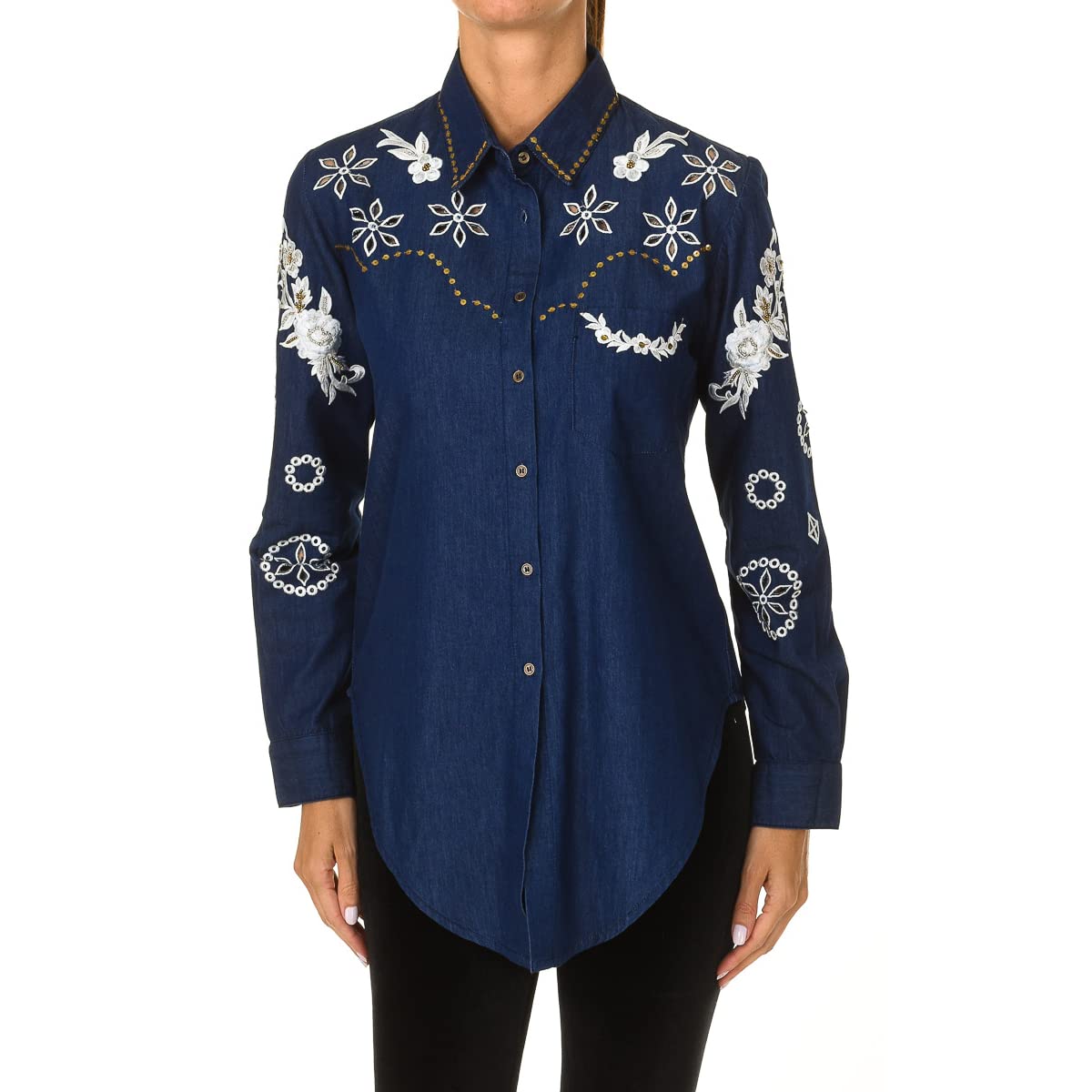 Desigual Camicia Manica Lunga Donna Cam Dresde 19SWCD05